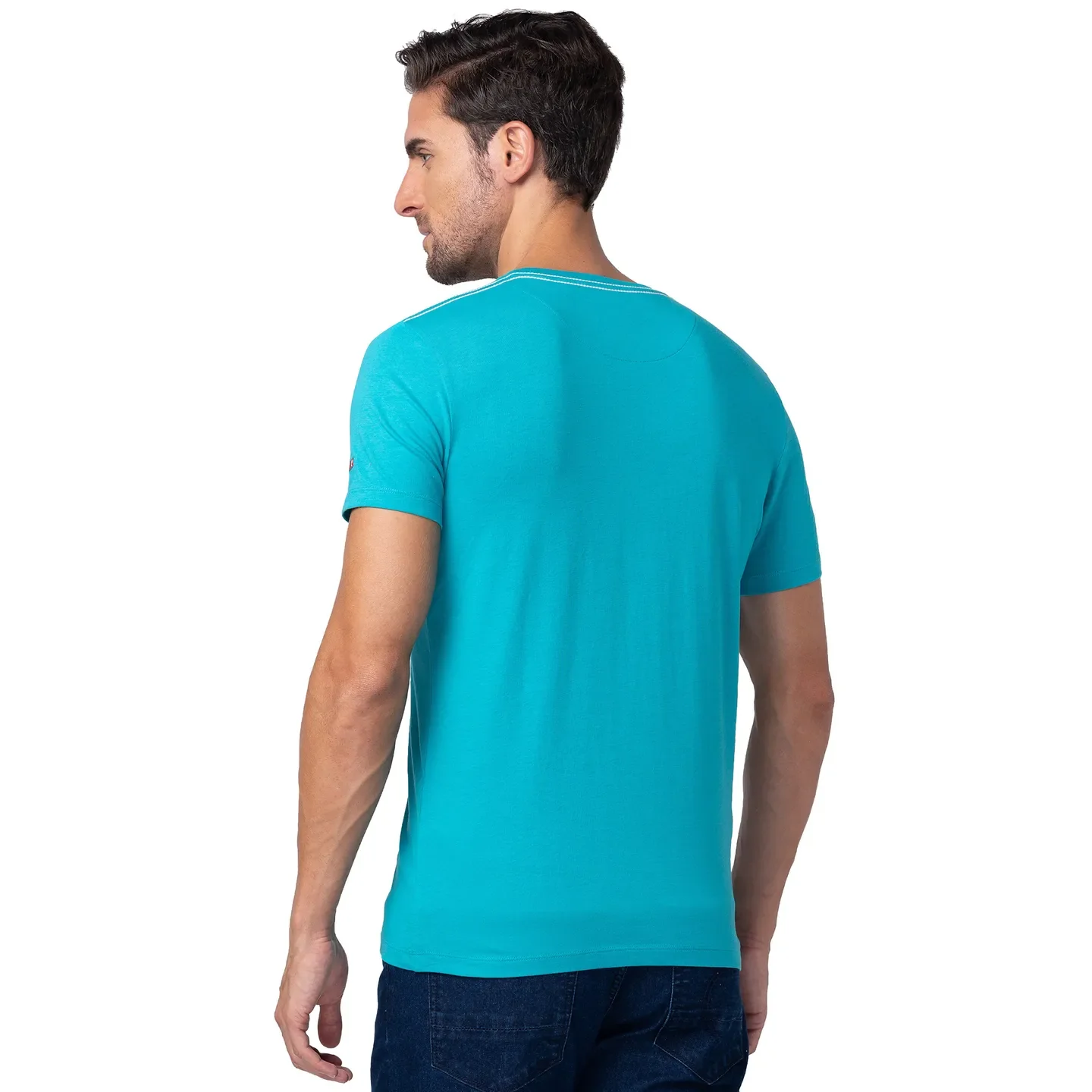 Green Regular Fit Men's Short Sleeves T-Shirt by Being Human Clothing - Image 3