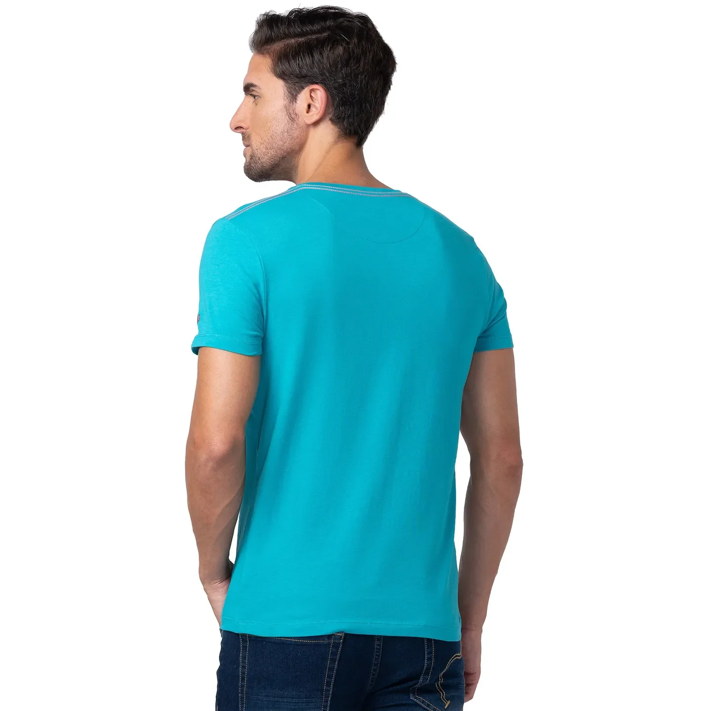Green Regular Fit Men's Short Sleeves T-Shirt by Being Human Clothing - Image 3