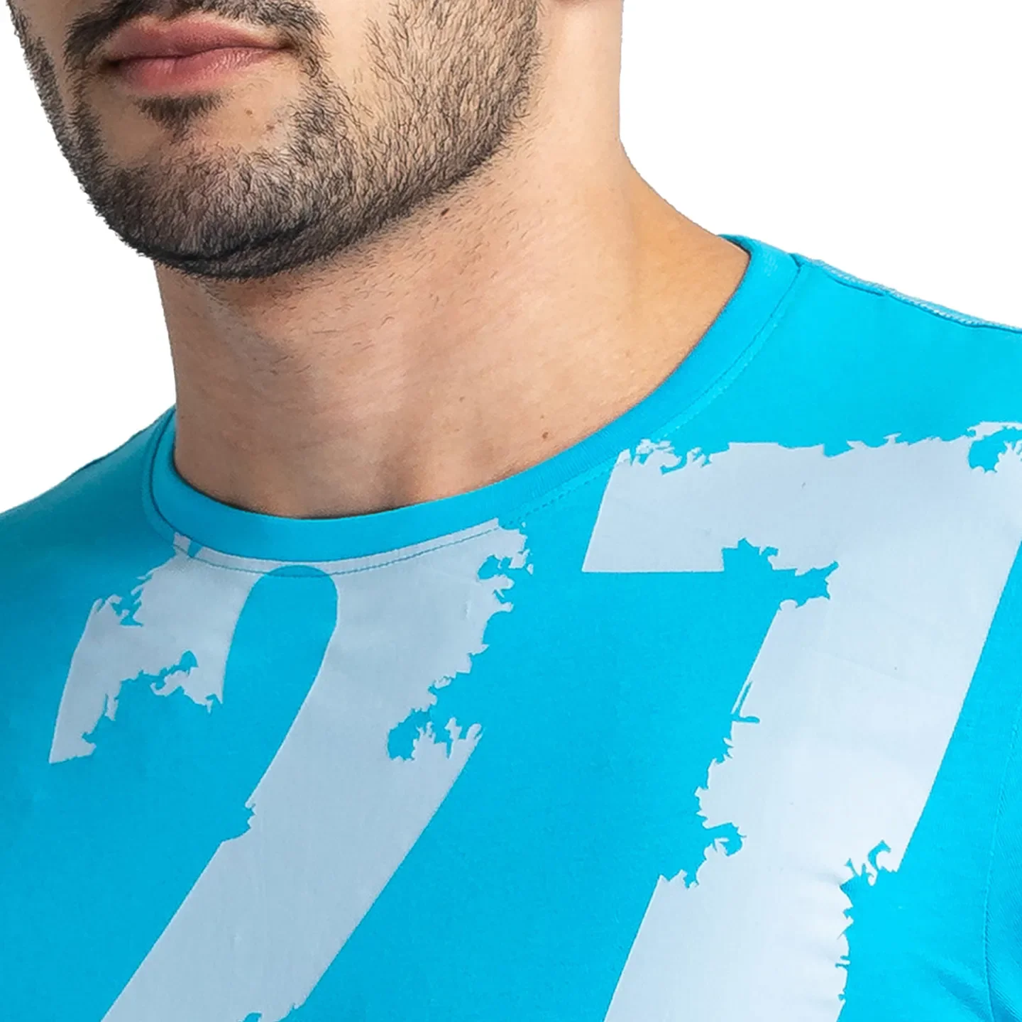 Blue Regular Fit Men's Short Sleeves T-Shirt by Being Human Clothing - Image 5