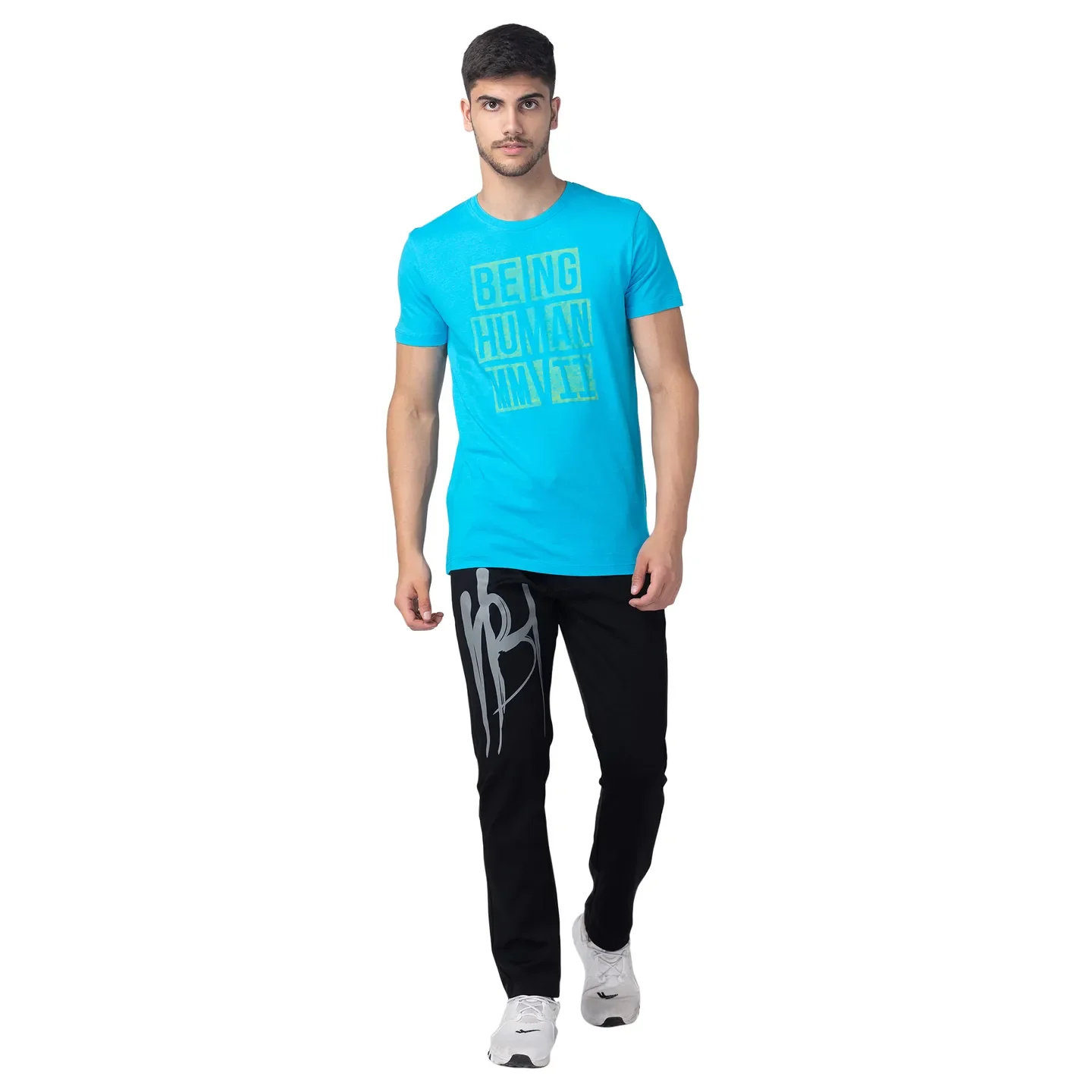 Blue Regular Fit Men's Short Sleeves T-Shirt by Being Human Clothing - Image 5