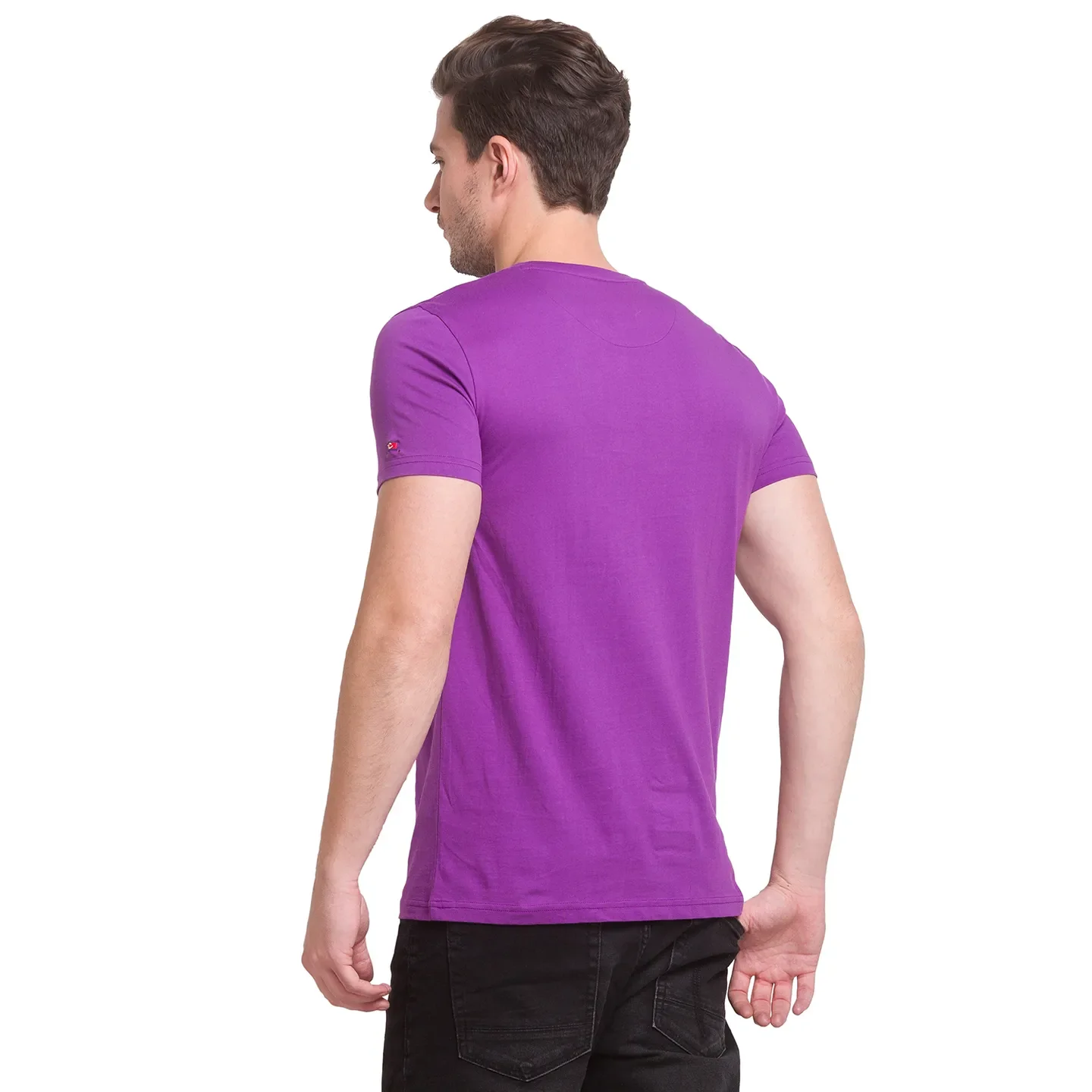 Voilet Regular Fit Round Neck Men's T-Shirt by Being Human Clothing - Image 3