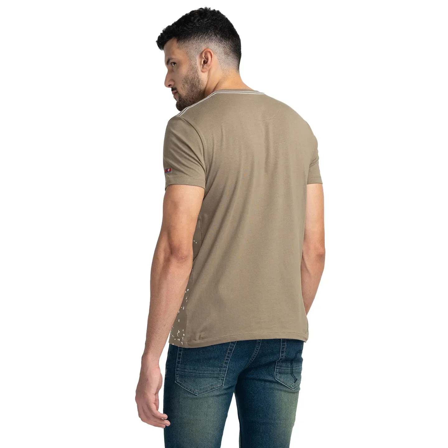 Grey Regular Fit Men's Short Sleeves T-Shirt by Being Human Clothing - Image 3