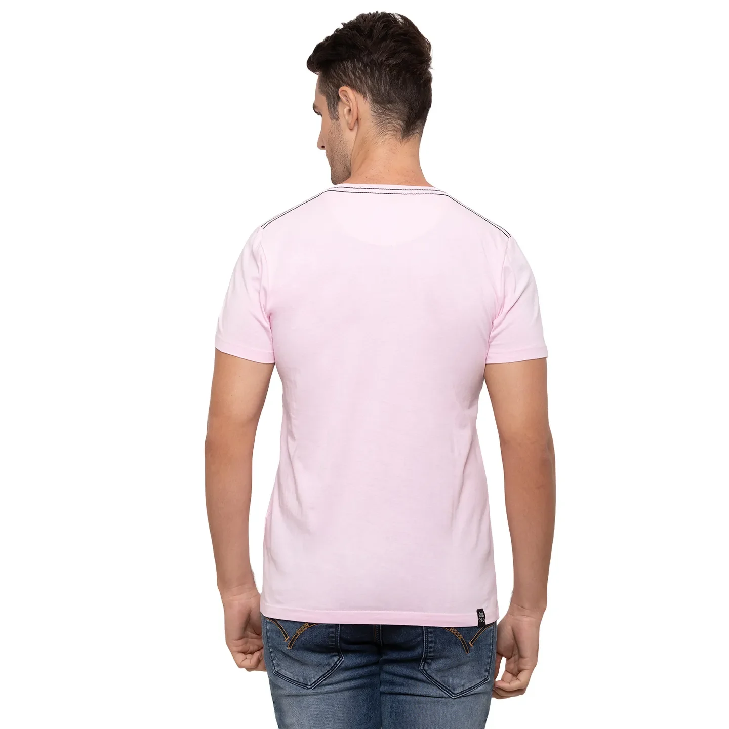 Pink Regular Fit Men's T-Shirt by Being Human Clothing - Image 3