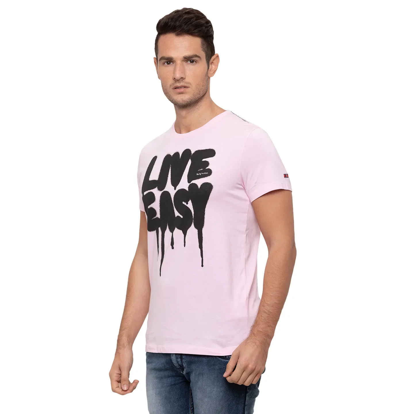 Pink Regular Fit Men's T-Shirt by Being Human Clothing - Image 4