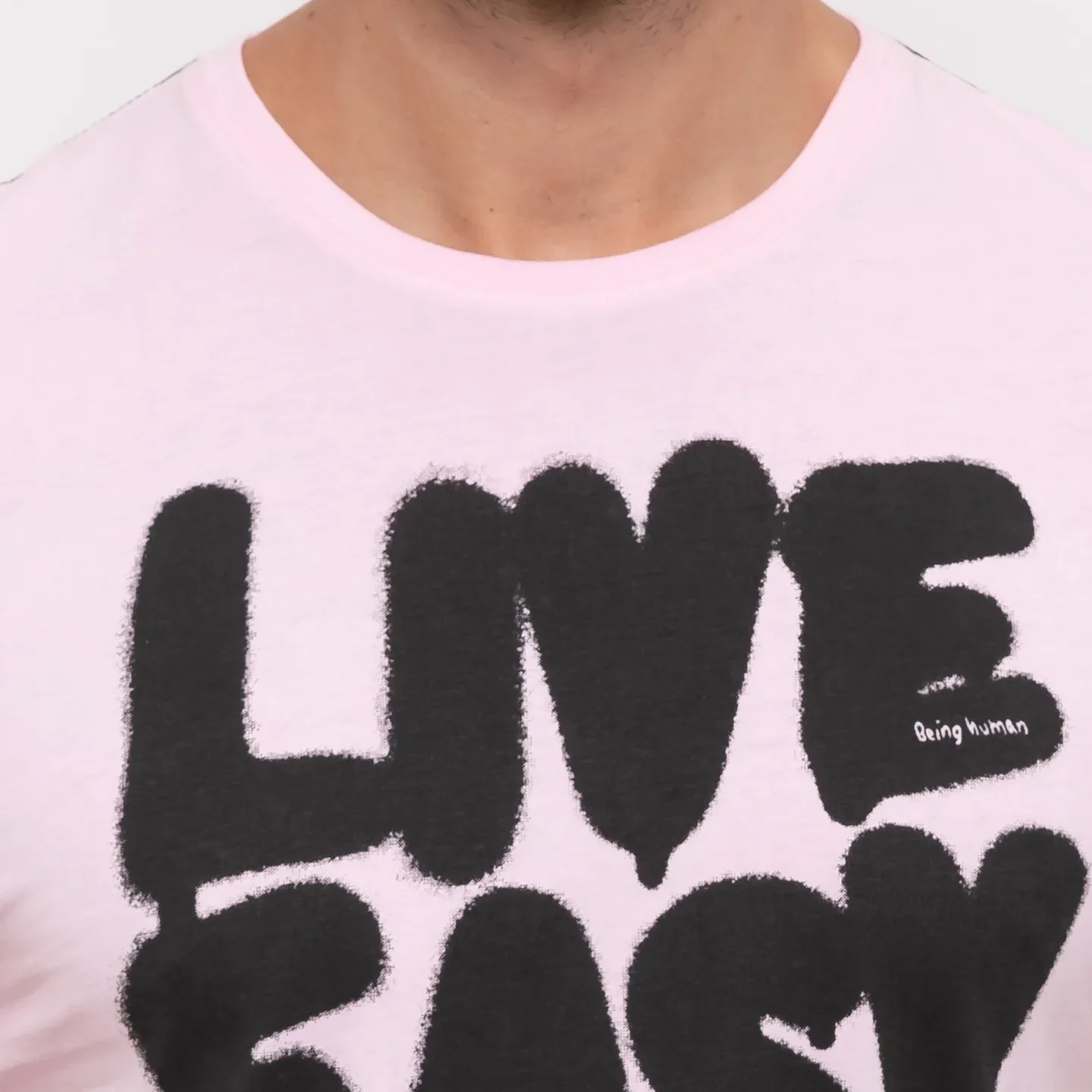 Pink Regular Fit Men's T-Shirt by Being Human Clothing - Image 5