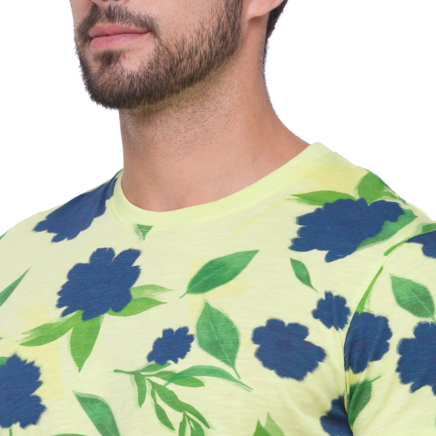 Wax Yellow Regular Fit Round Neck Men's T-Shirt by Being Human Clothing - Image 2