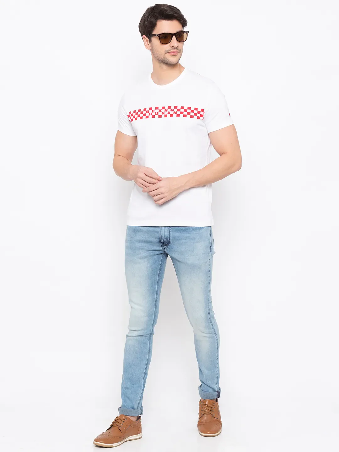 White Regular Fit Men's Short Sleeves T-Shirt by Being Human Clothing - Image 5
