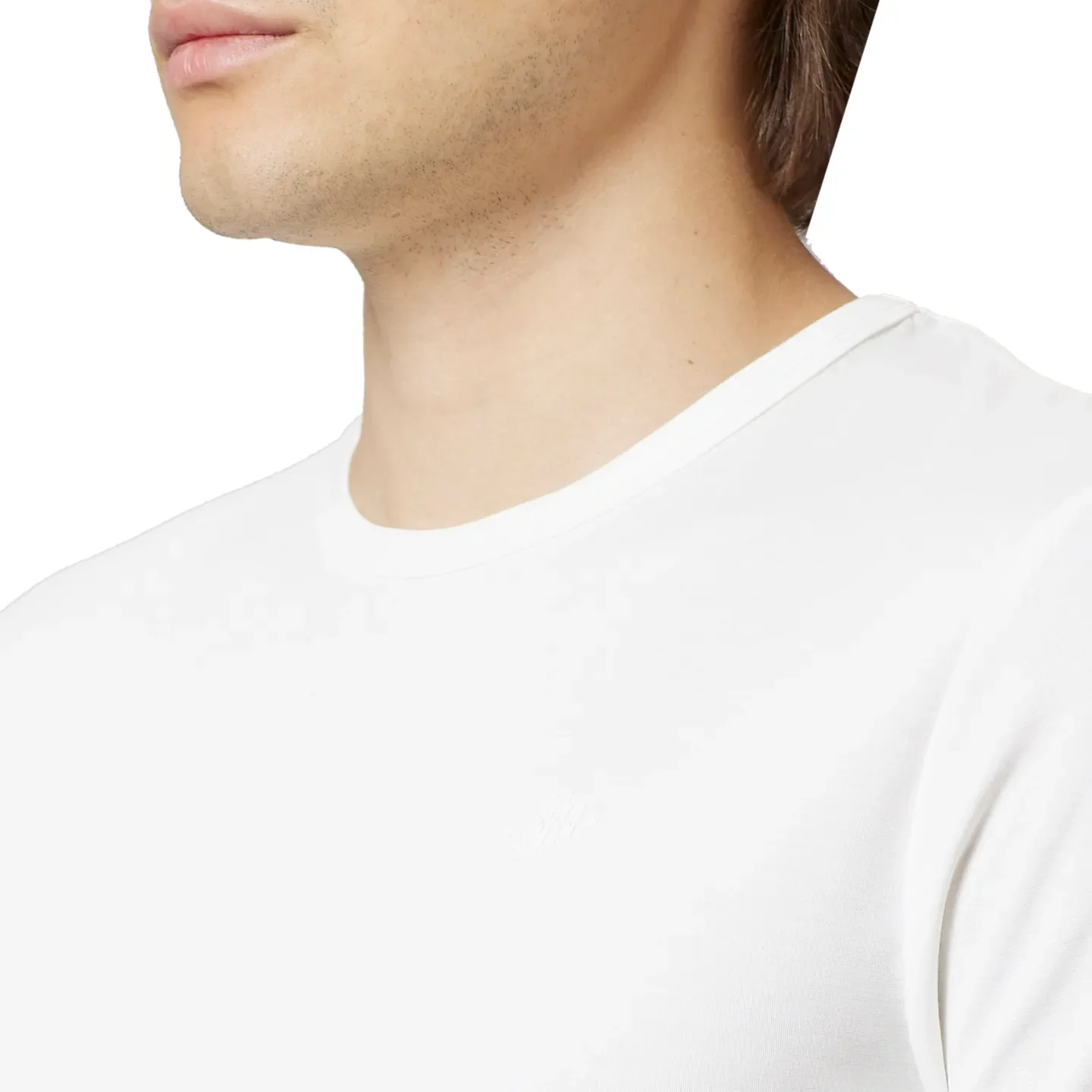 White Regular Fit Round Neck Men's T-Shirt by Being Human Clothing - Image 4