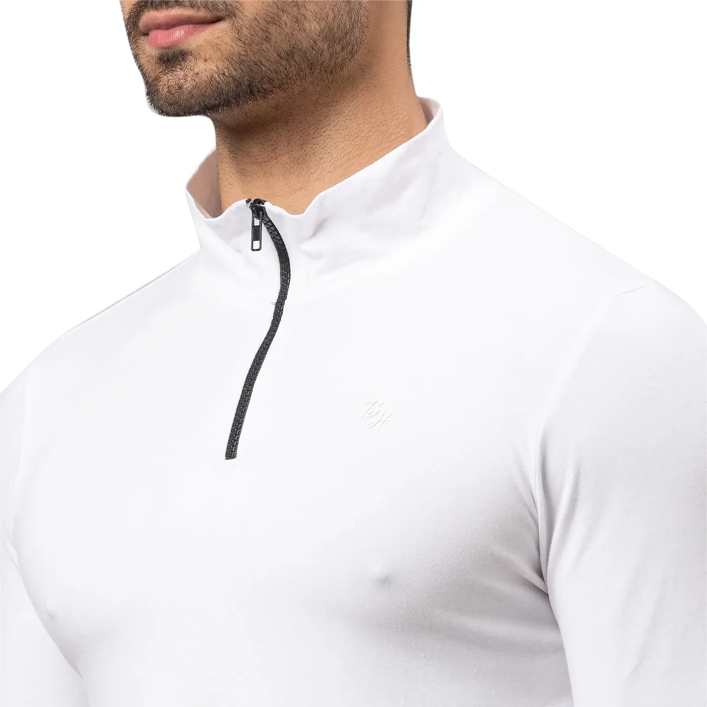 White Regular Fit Men's Long Sleeves T-Shirt by Being Human Clothing - Image 5
