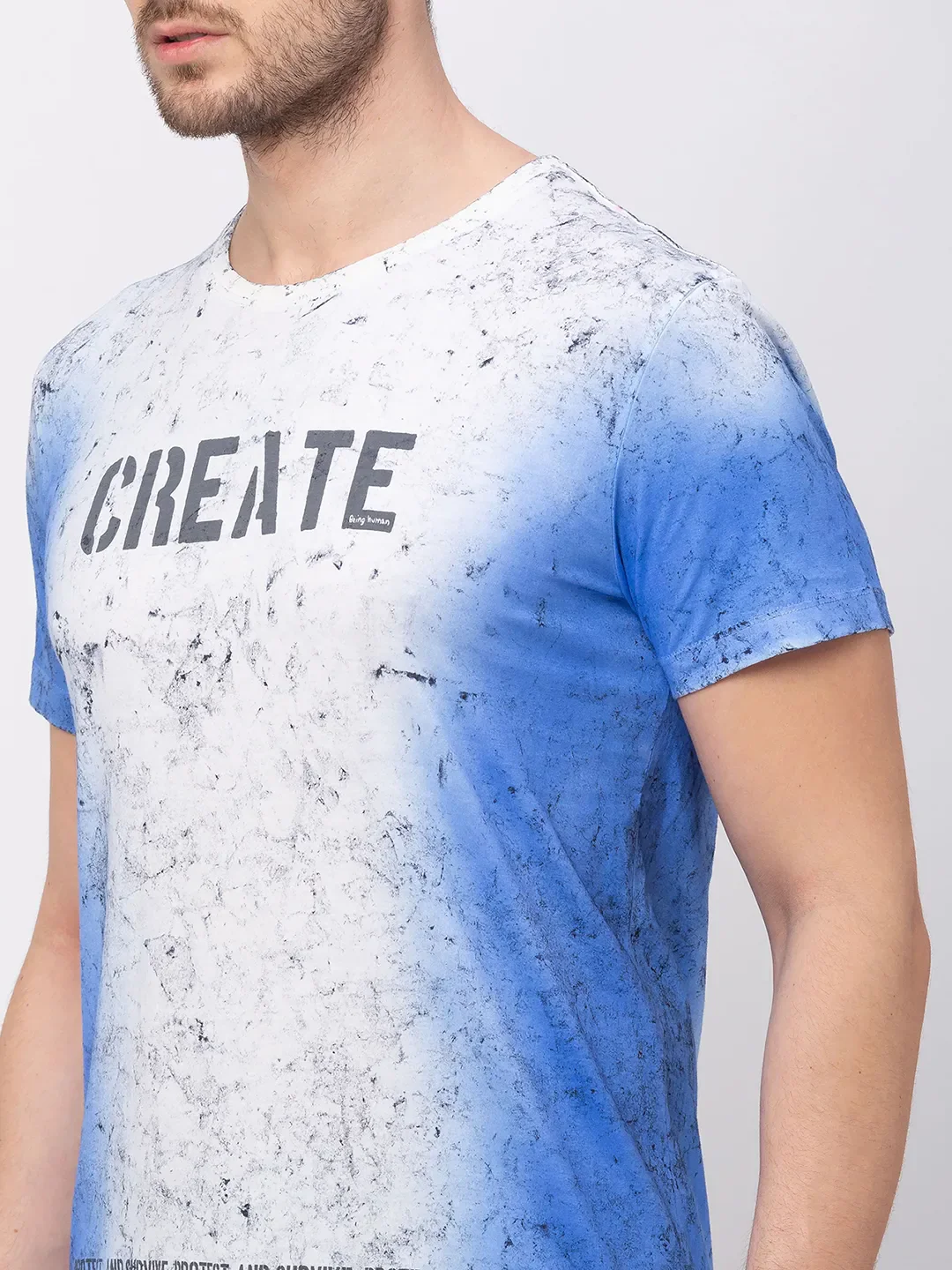 White Regular Fit Men's Short Sleeves T-Shirt by Being Human Clothing - Image 4
