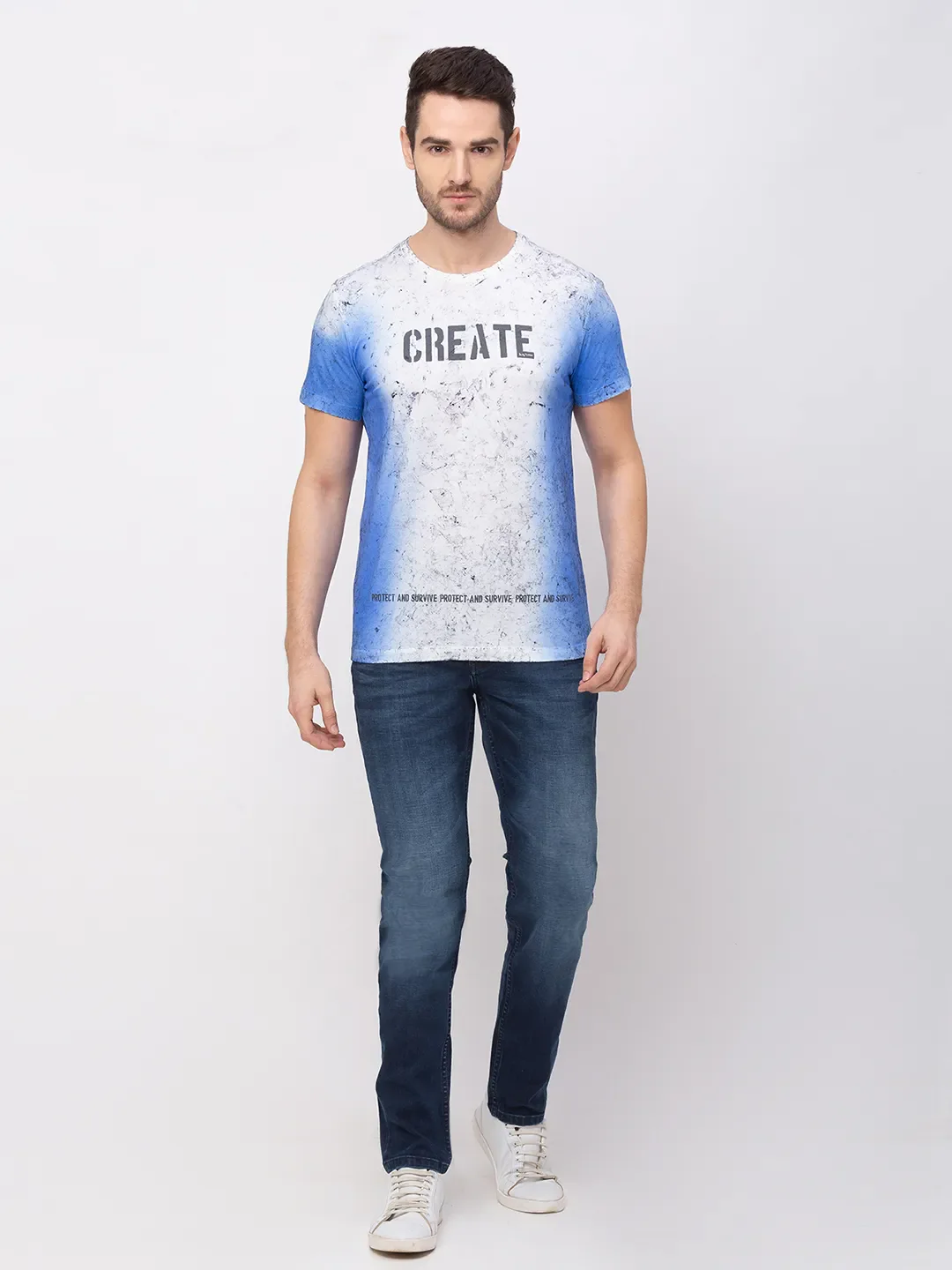 White Regular Fit Men's Short Sleeves T-Shirt by Being Human Clothing - Image 6