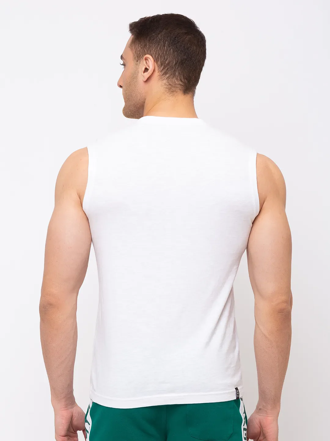 White Regular Fit Round Neck Men's T-Shirt by Being Human Clothing - Image 8