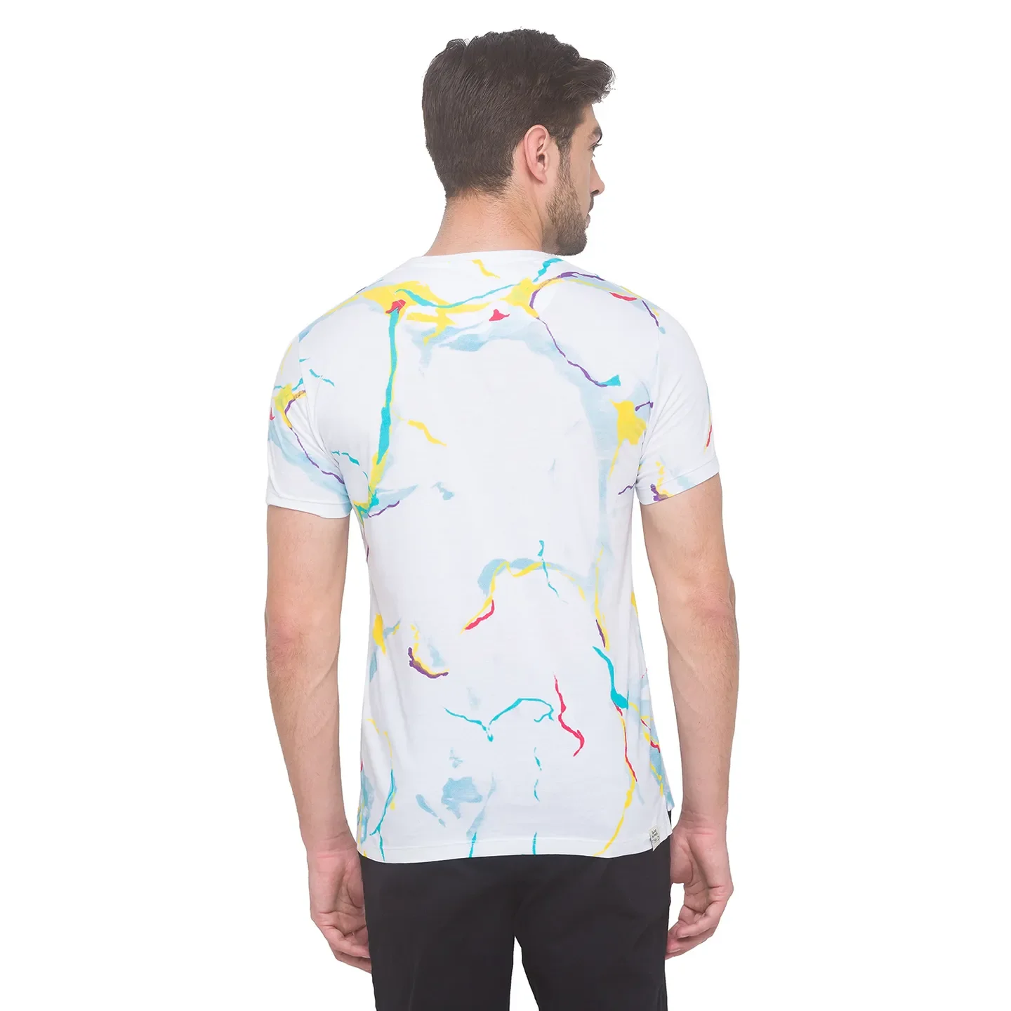 White Regular Fit Men's Short Sleeves T-Shirt by Being Human Clothing - Image 3