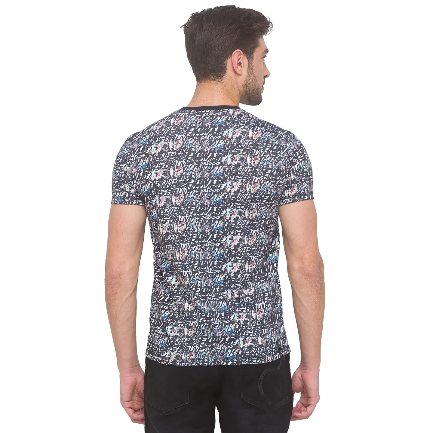 White Regular Fit Round Neck Men's T-Shirt by Being Human Clothing - Image 2