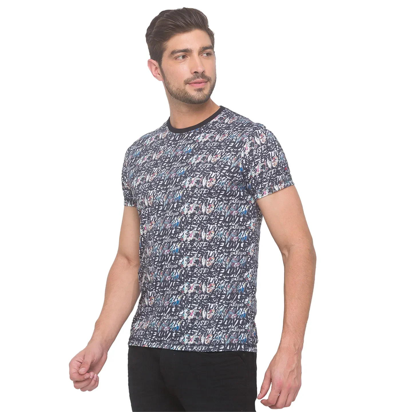 White Regular Fit Round Neck Men's T-Shirt by Being Human Clothing - Image 4