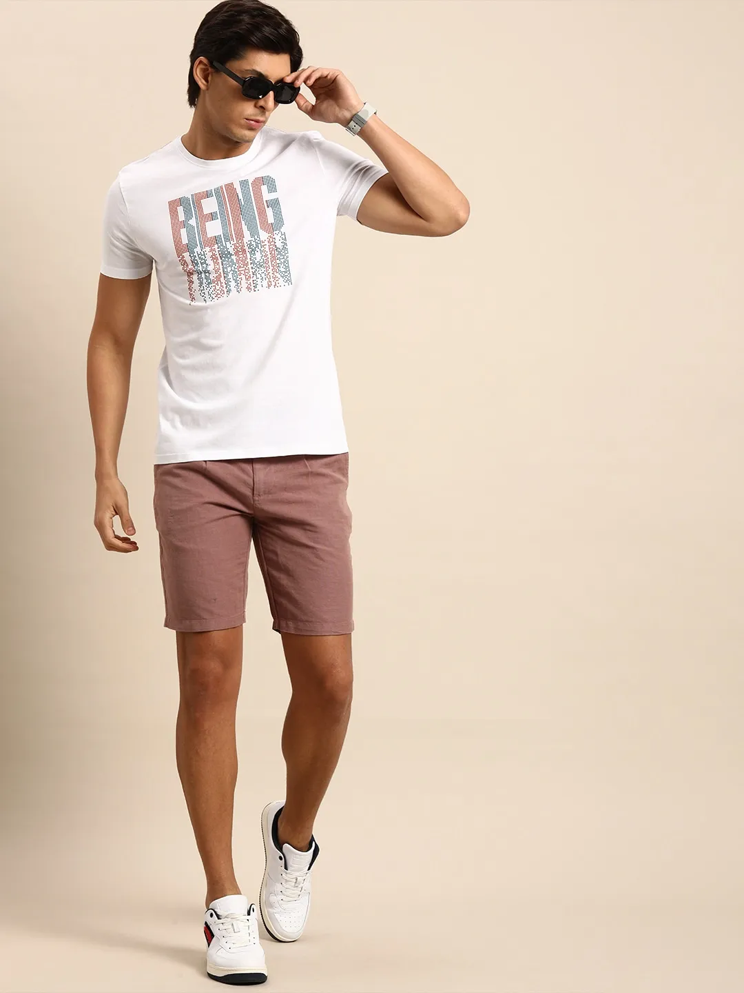 White Regular Fit Men's Short Sleeves T-Shirt by Being Human Clothing - Image 5