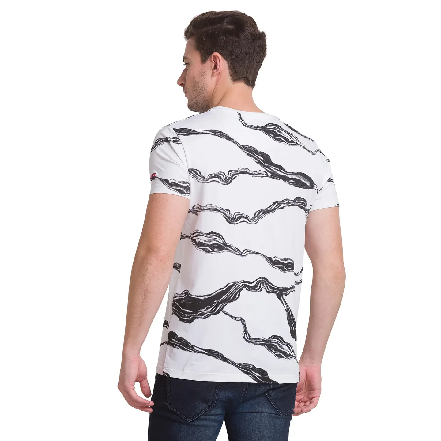 White Regular Fit Round Neck Men's T-Shirt by Being Human Clothing - Image 9