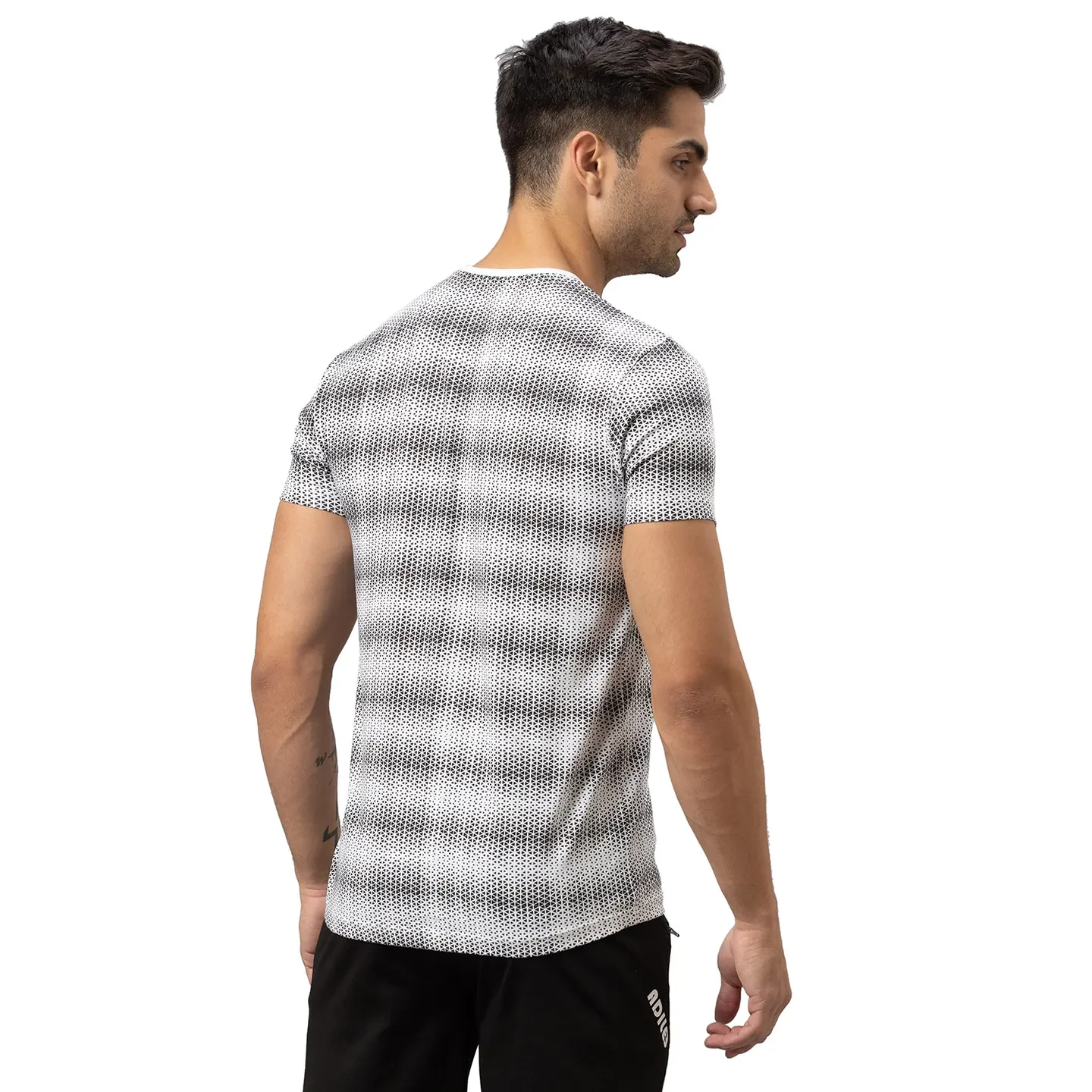White Regular Fit Round Neck Men's T-Shirt by Being Human Clothing - Image 3