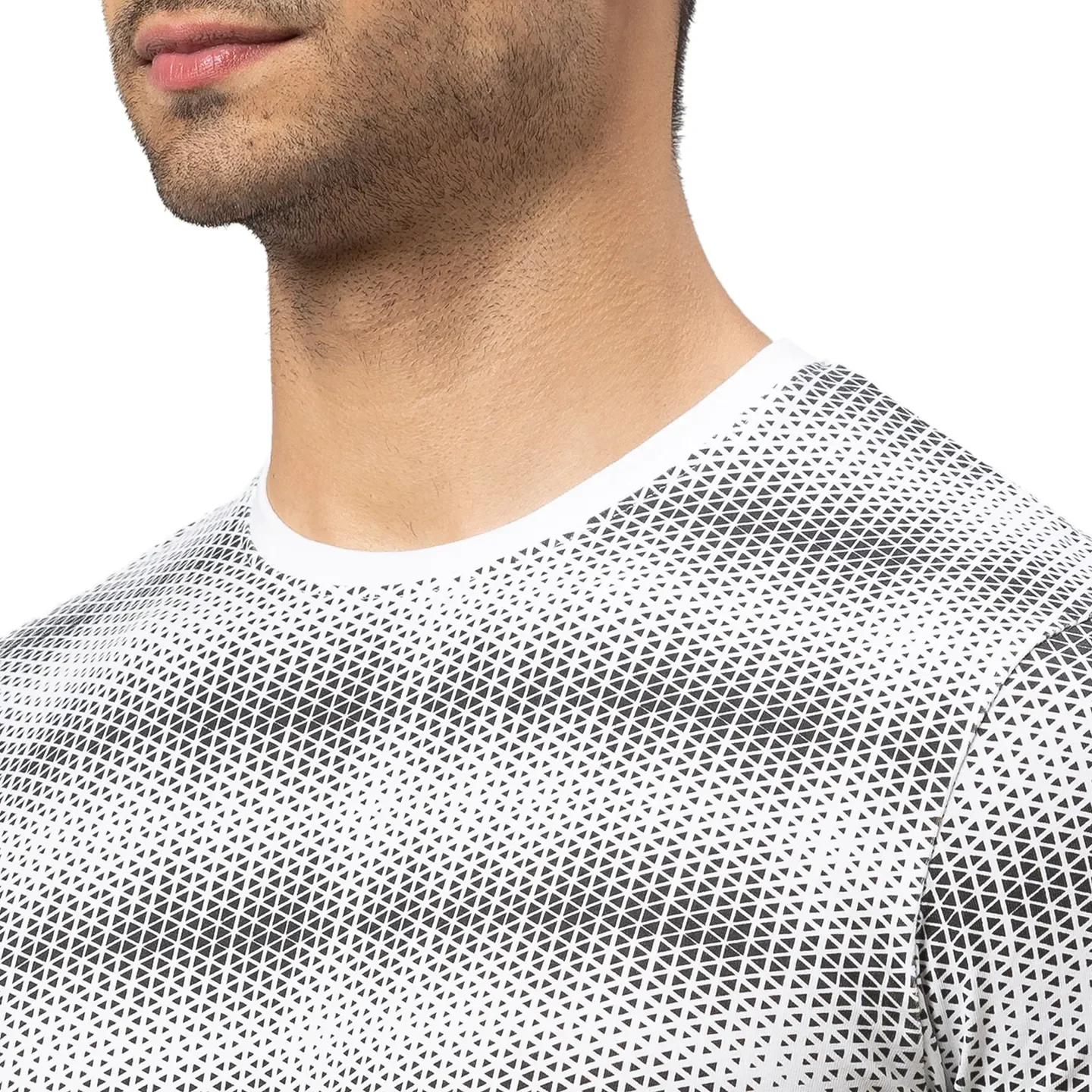 White Regular Fit Round Neck Men's T-Shirt by Being Human Clothing - Image 5