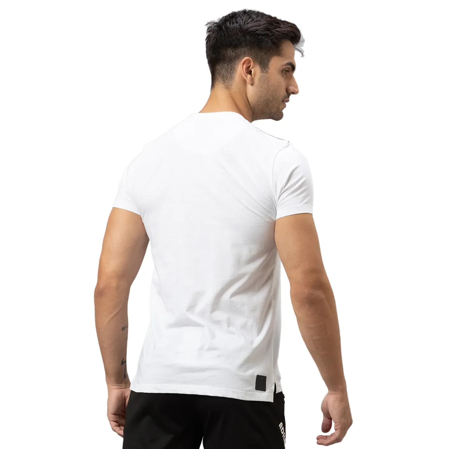 White Regular Fit Men's Short Sleeves T-Shirt by Being Human Clothing - Image 3