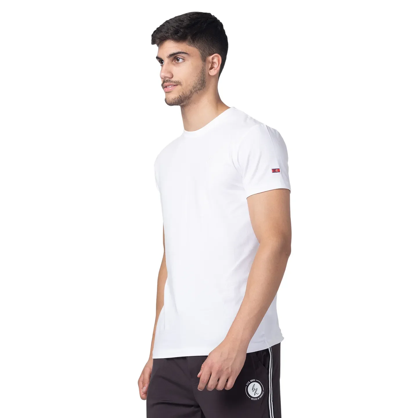 White Regular Fit Men's Short Sleeves T-Shirt by Being Human Clothing - Image 2