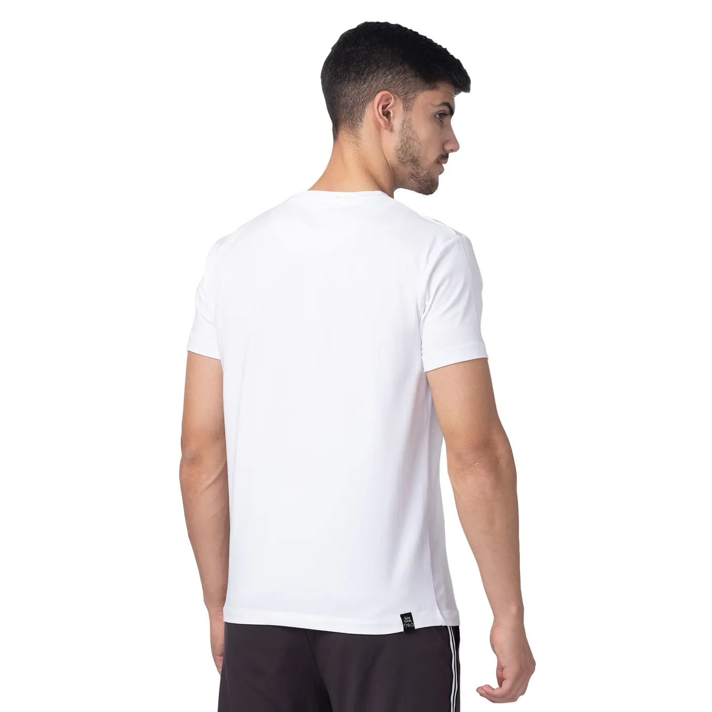 White Regular Fit Men's Short Sleeves T-Shirt by Being Human Clothing - Image 3