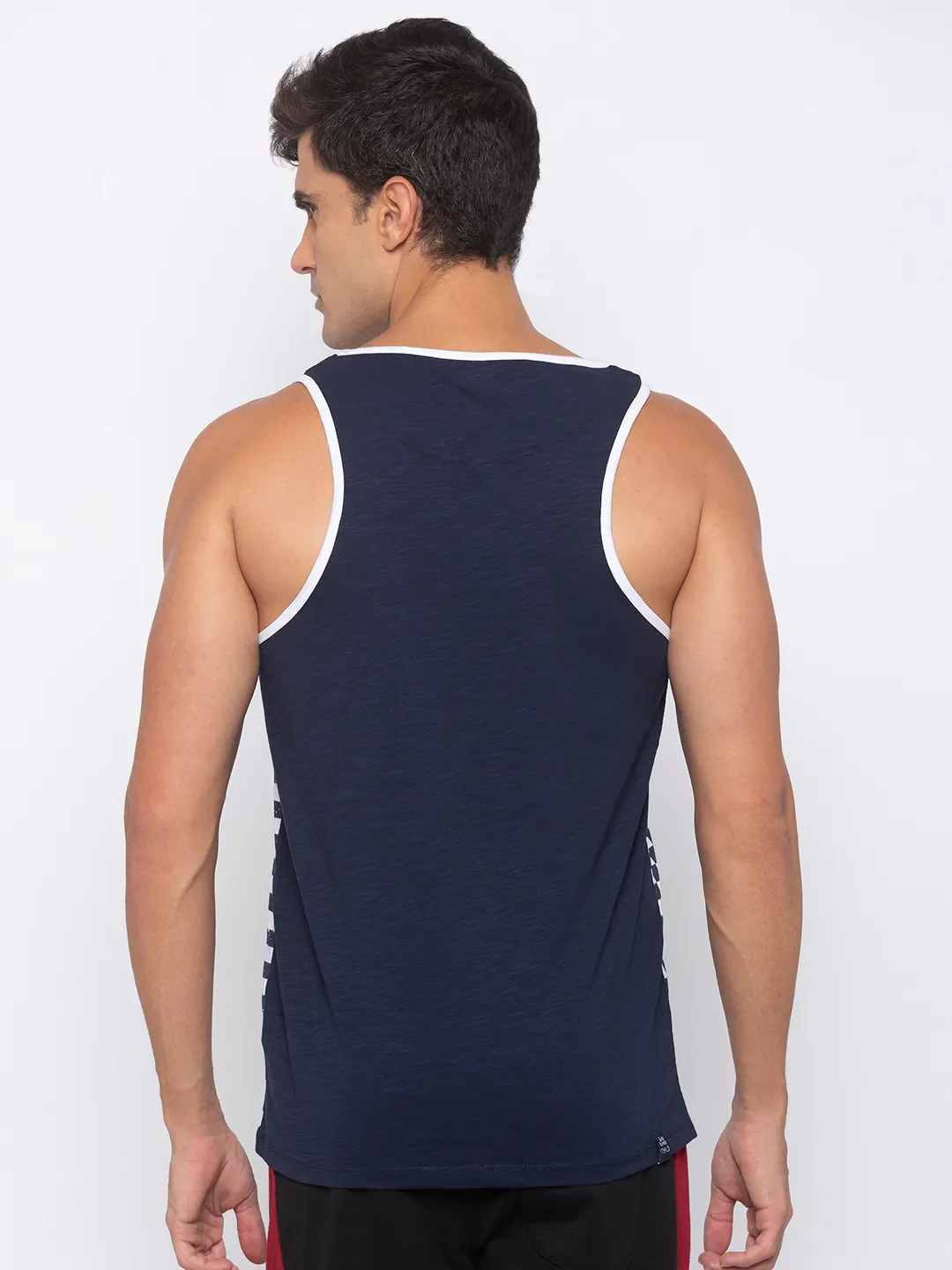 White Regular Fit Men's Sleevesles T-Shirt by Being Human Clothing - Image 3