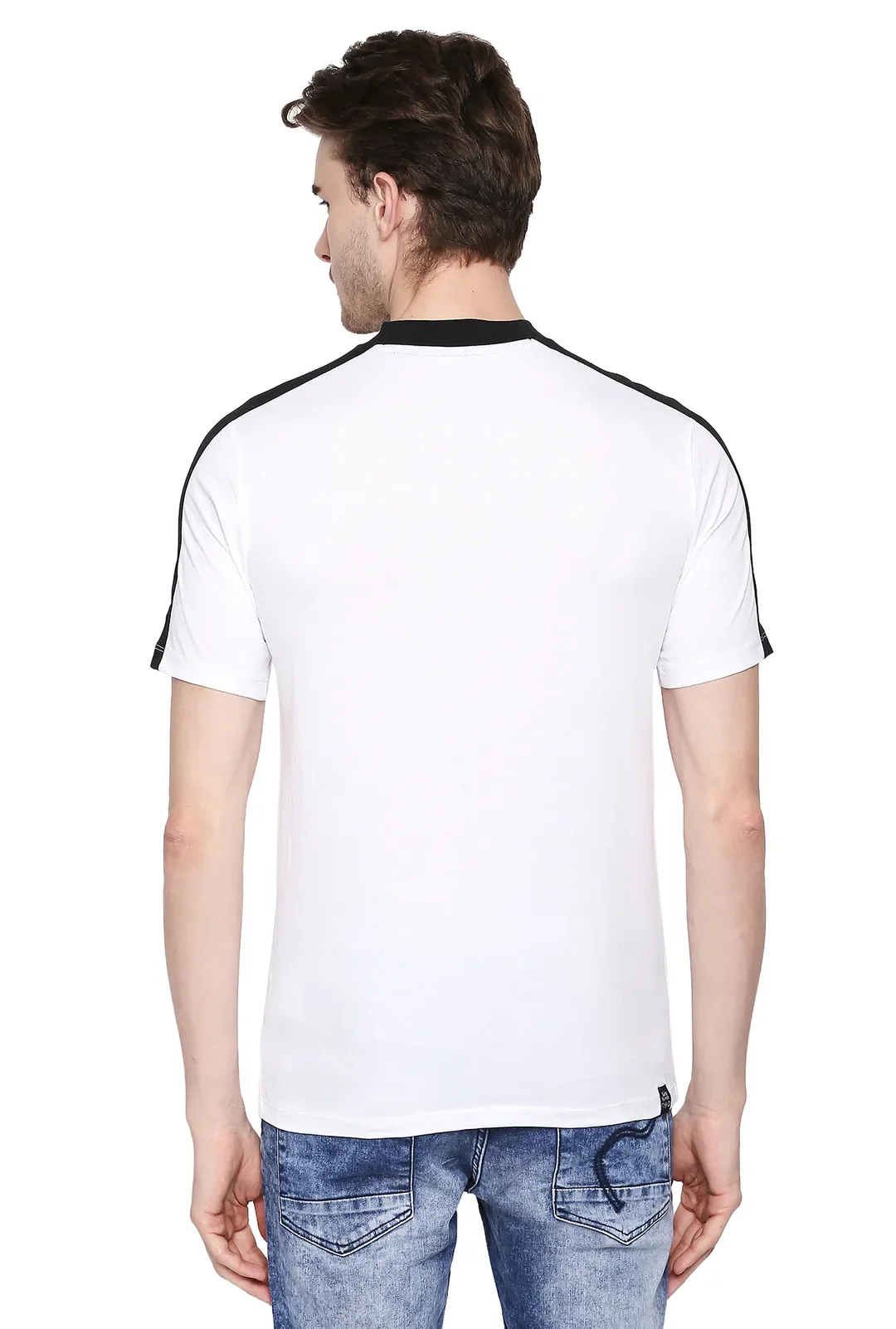 White Regular Fit Men's Short Sleeves T-Shirt by Being Human Clothing - Image 3