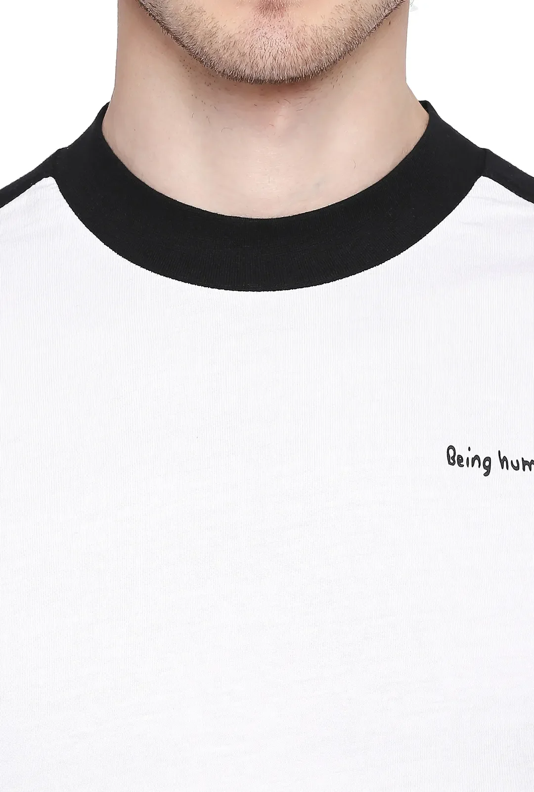 White Regular Fit Men's Short Sleeves T-Shirt by Being Human Clothing - Image 4