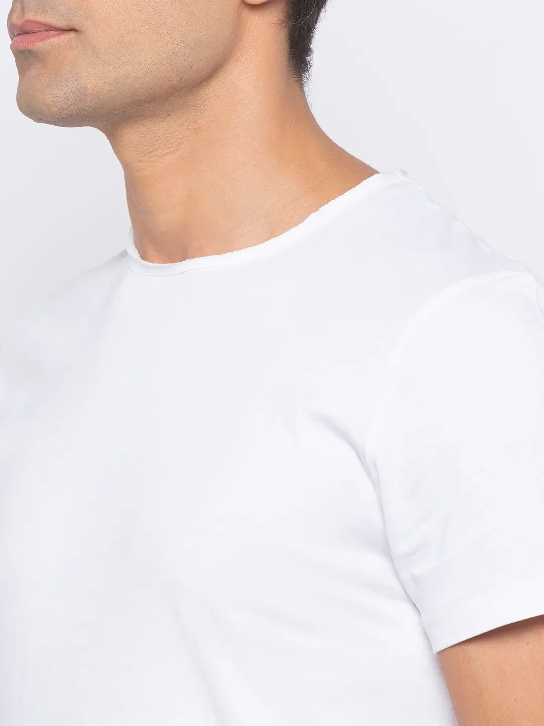 White Regular Fit Men's Short Sleeves T-Shirt by Being Human Clothing - Image 4