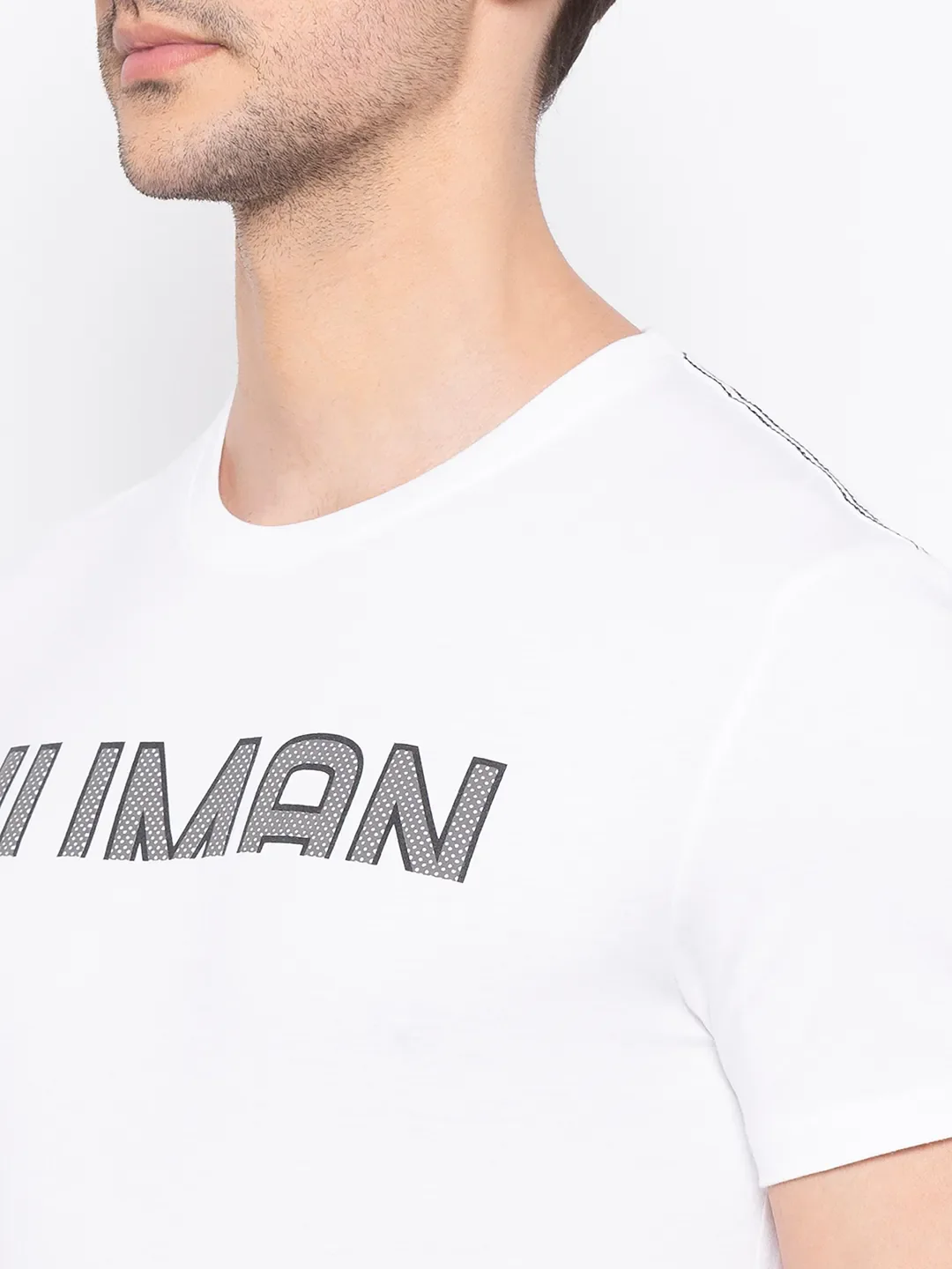 White Regular Fit Men's Short Sleeves T-Shirt by Being Human Clothing - Image 4