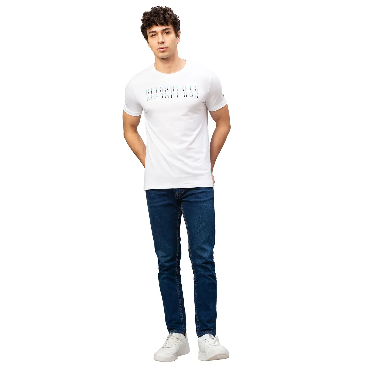 White Regular Fit Men's Short Sleeves T-Shirt by Being Human Clothing - Image 5