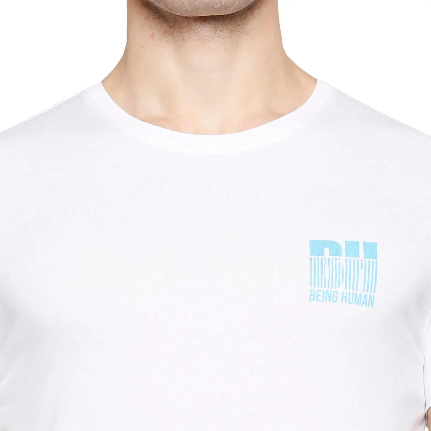 White Regular Fit Men's Short Sleeves T-Shirt by Being Human Clothing - Image 5