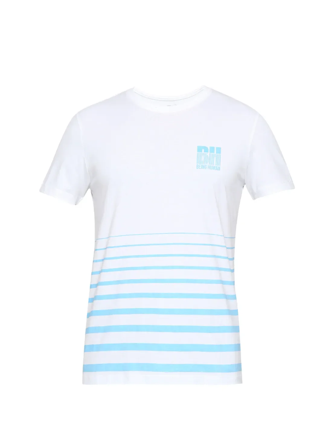 White Regular Fit Men's Short Sleeves T-Shirt by Being Human Clothing - Image 7