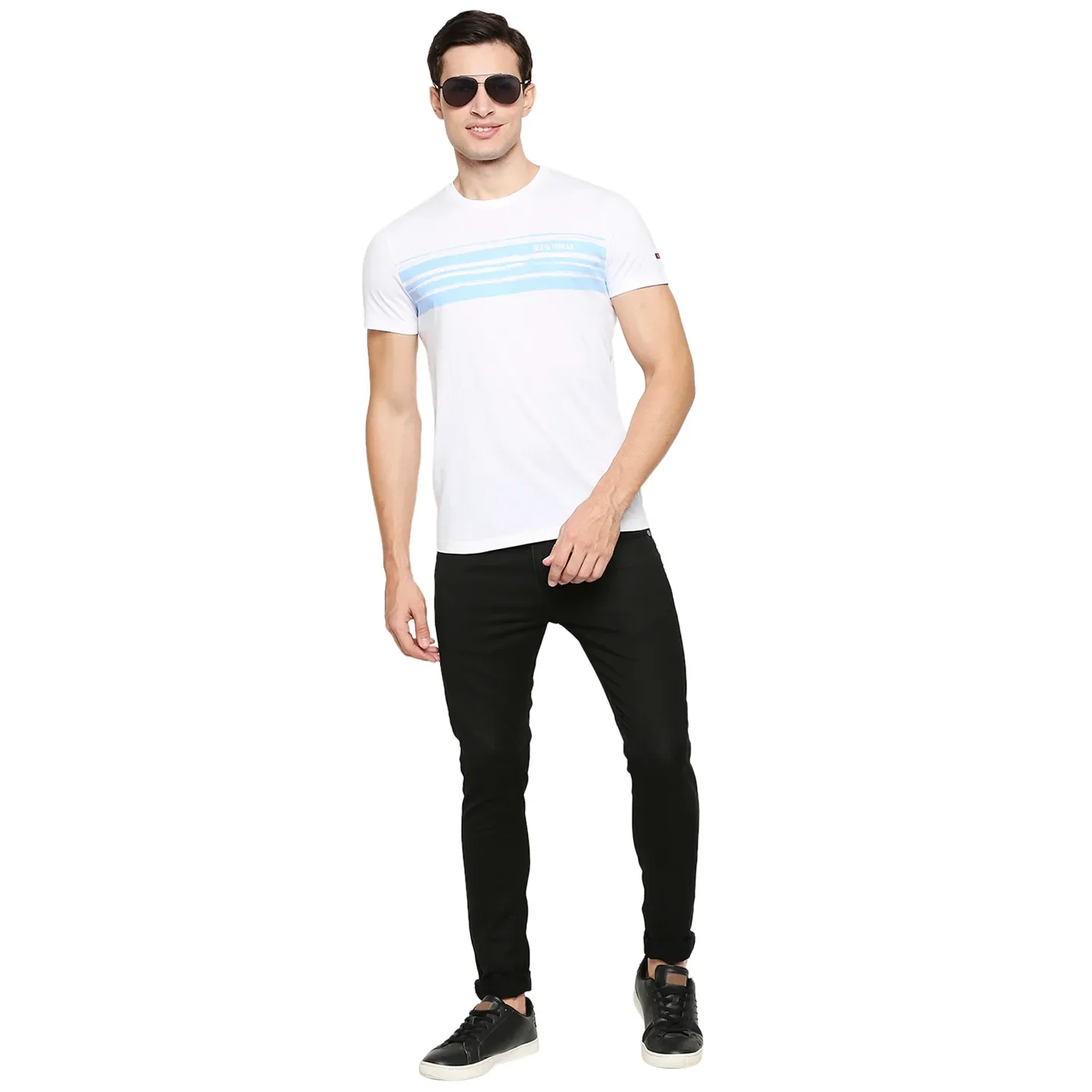 White Regular Fit Men's Short Sleeves T-Shirt by Being Human Clothing - Image 6