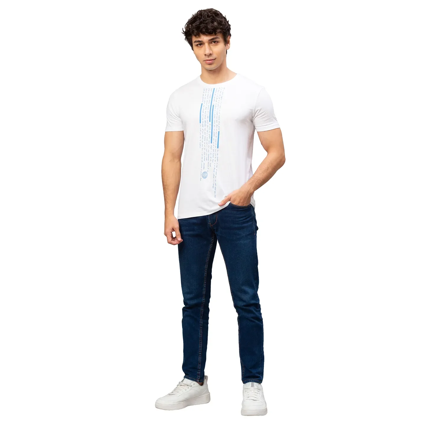 White Regular Fit Men's Short Sleeves T-Shirt by Being Human Clothing - Image 2