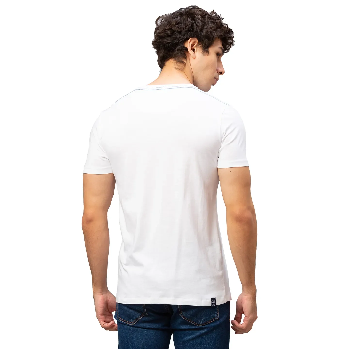 White Regular Fit Men's Short Sleeves T-Shirt by Being Human Clothing - Image 3