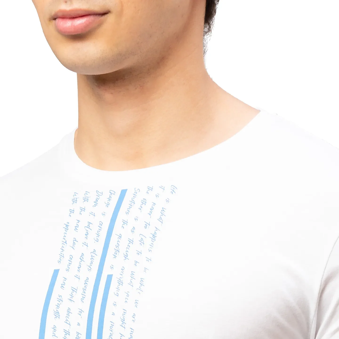 White Regular Fit Men's Short Sleeves T-Shirt by Being Human Clothing - Image 5