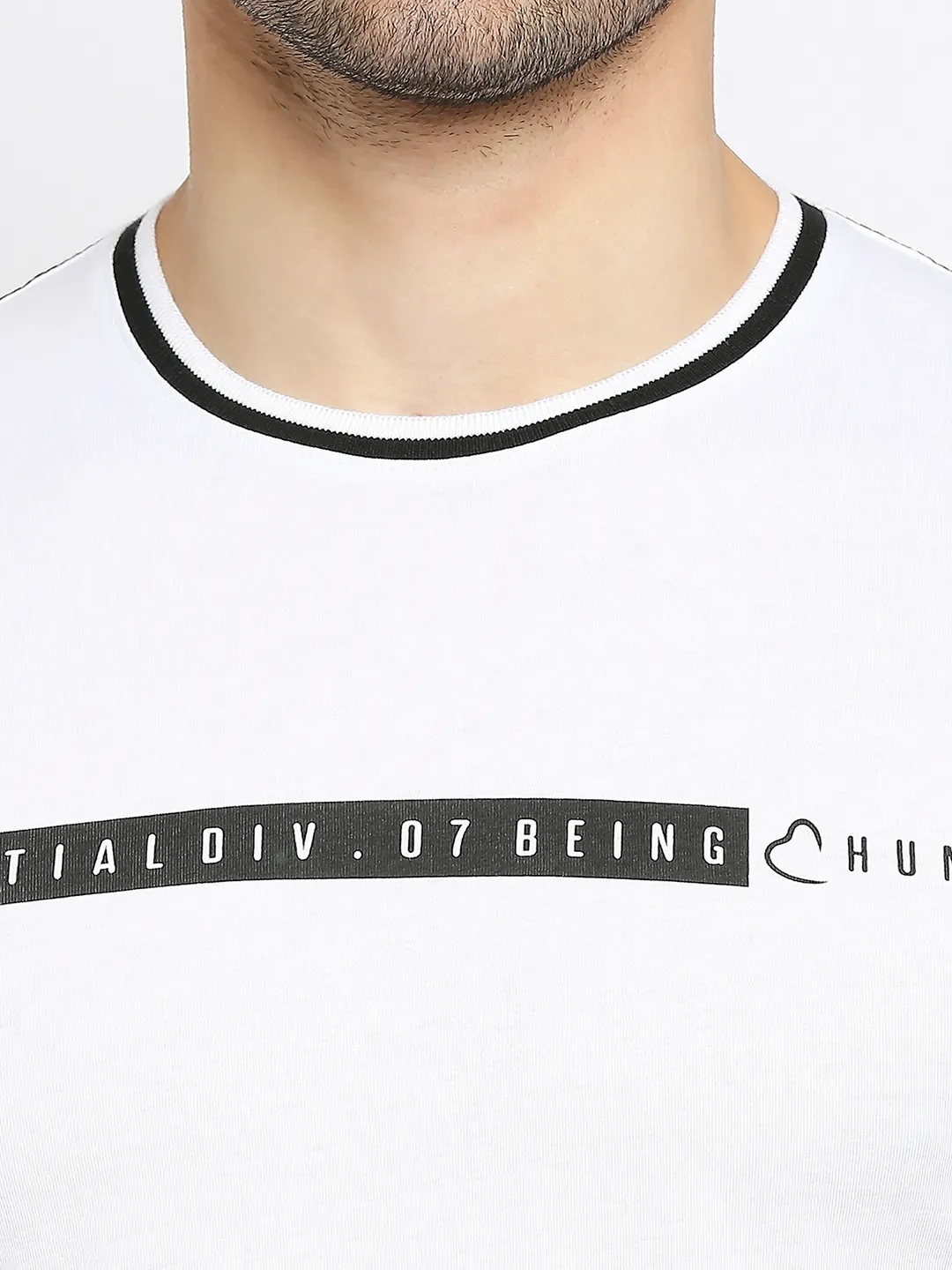 White Regular Fit Men's Short Sleeves T-Shirt by Being Human Clothing - Image 3