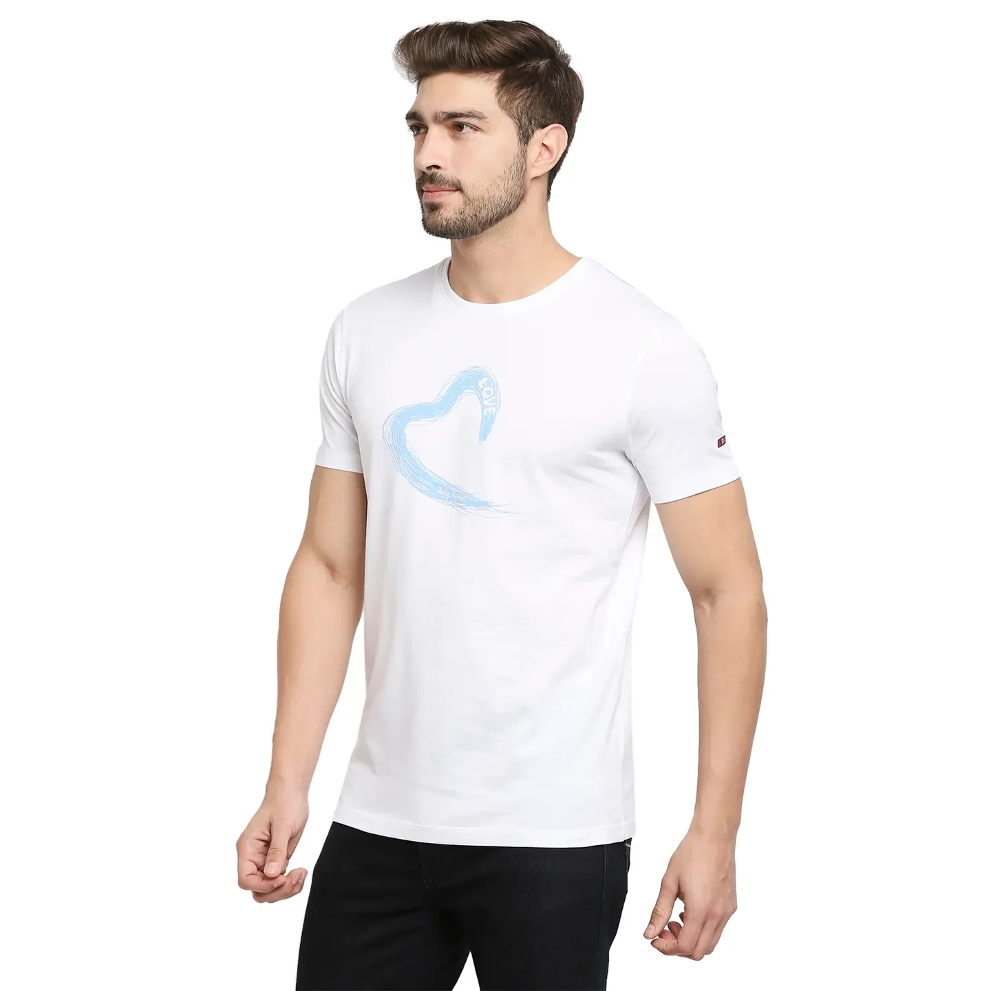 White Regular Fit Men's Short Sleeves T-Shirt by Being Human Clothing - Image 2