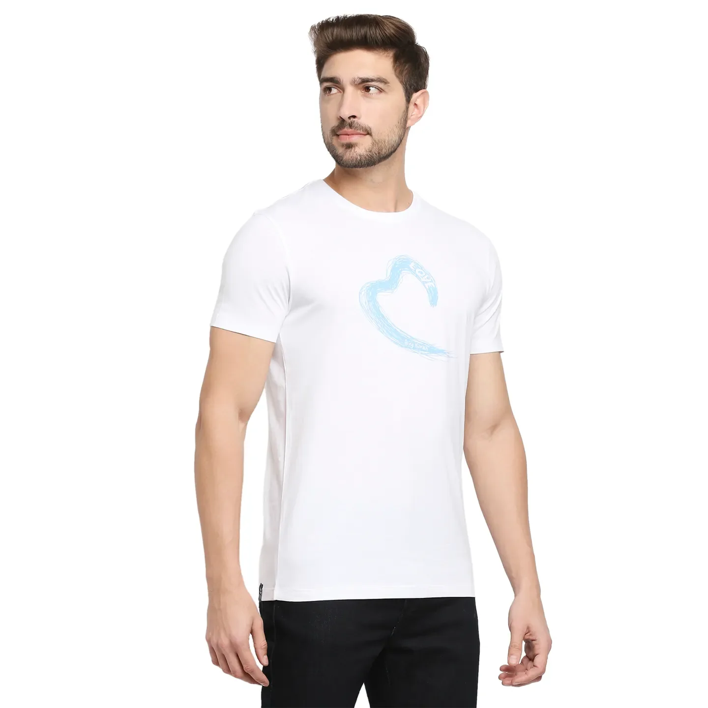 White Regular Fit Men's Short Sleeves T-Shirt by Being Human Clothing - Image 3