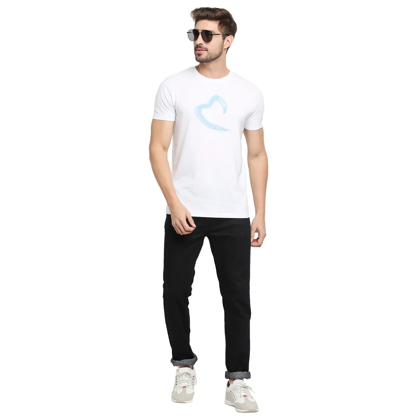 White Regular Fit Men's Short Sleeves T-Shirt by Being Human Clothing - Image 6