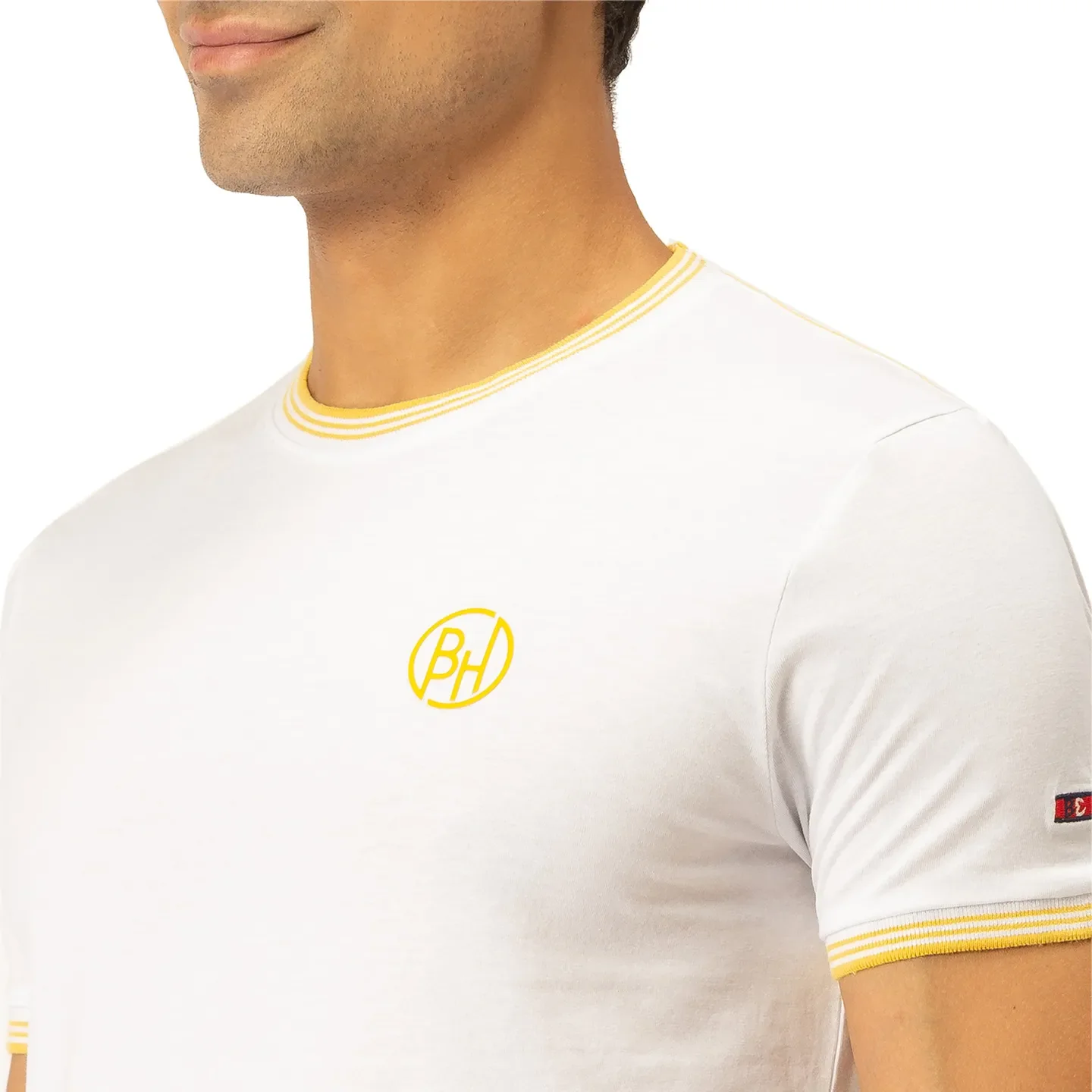 White Regular Fit Men's Short Sleeves T-Shirt by Being Human Clothing - Image 4
