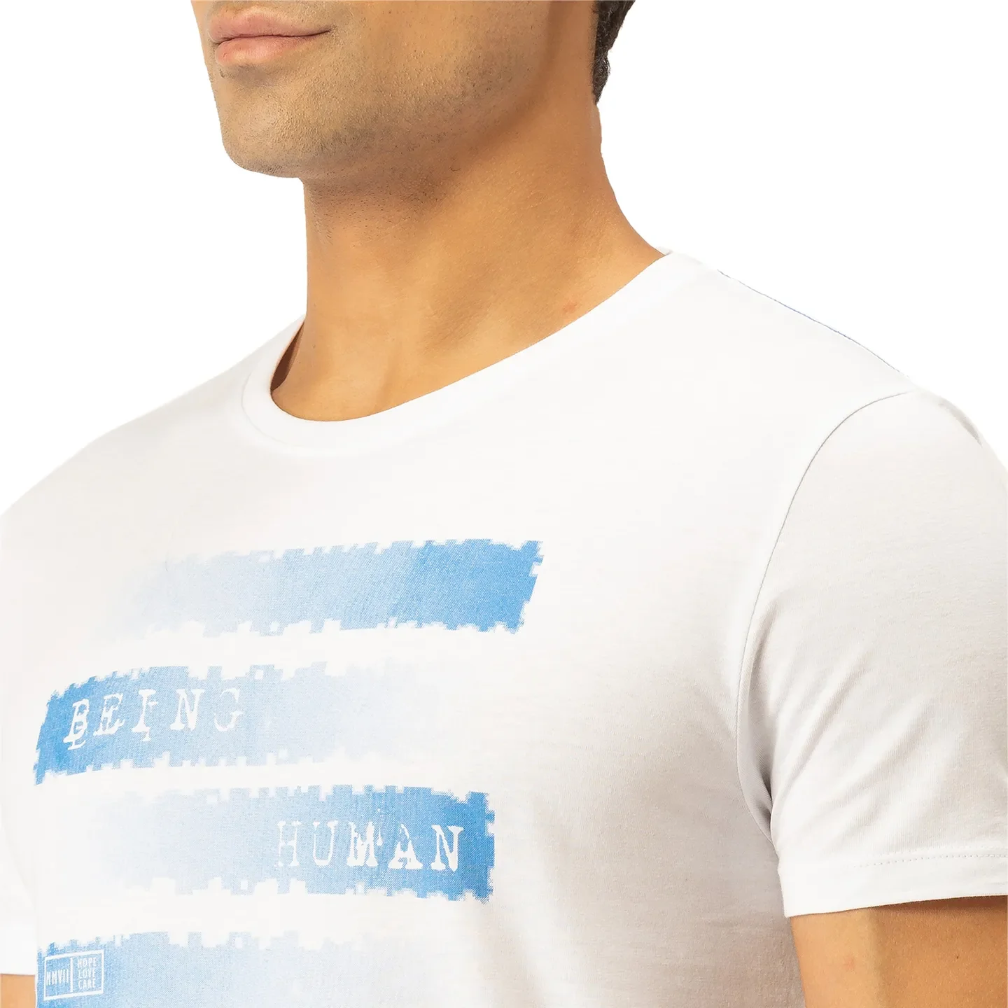 White Regular Fit Men's Short Sleeves T-Shirt by Being Human Clothing - Image 4