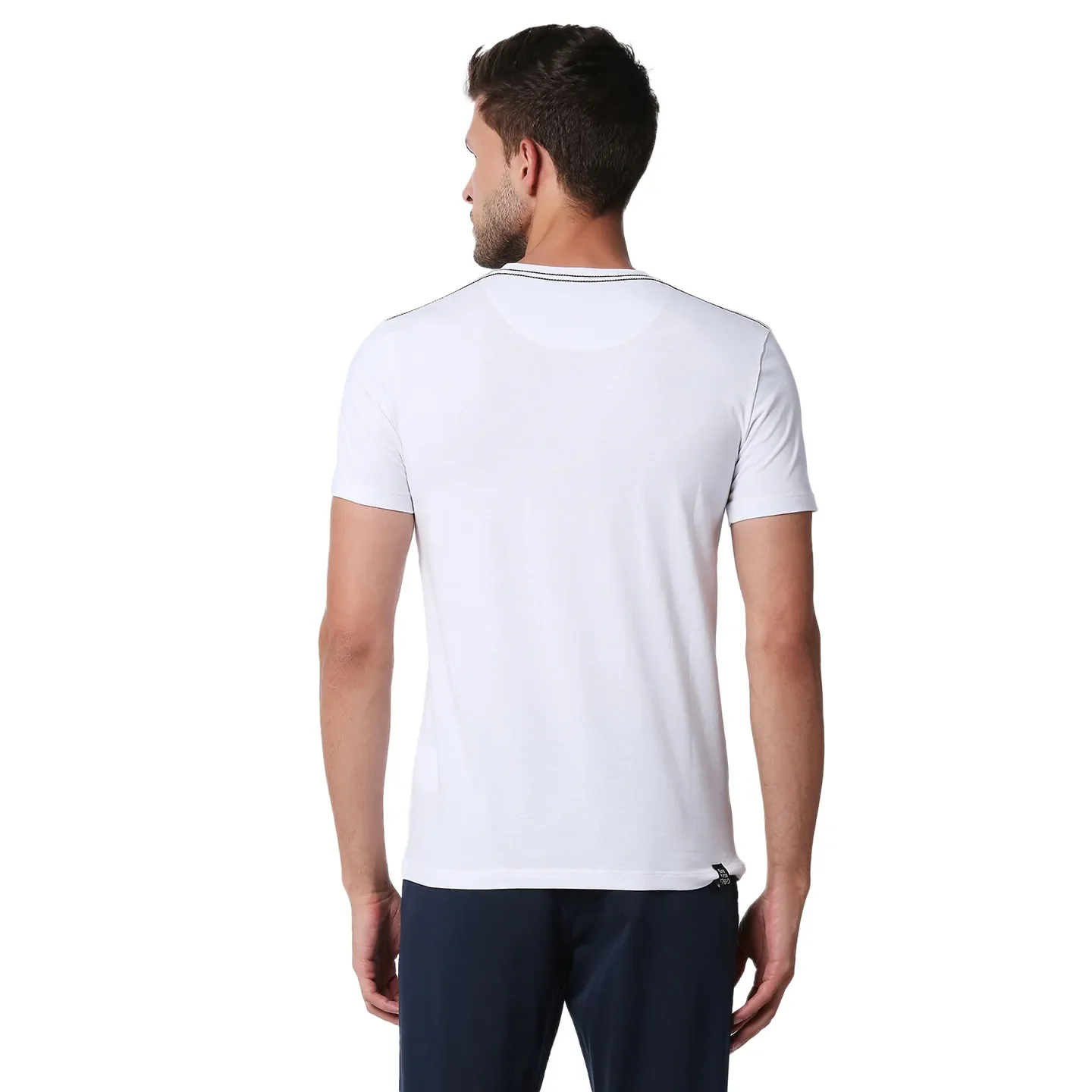 White Regular Fit Men's Short Sleeves T-Shirt by Being Human Clothing - Image 4