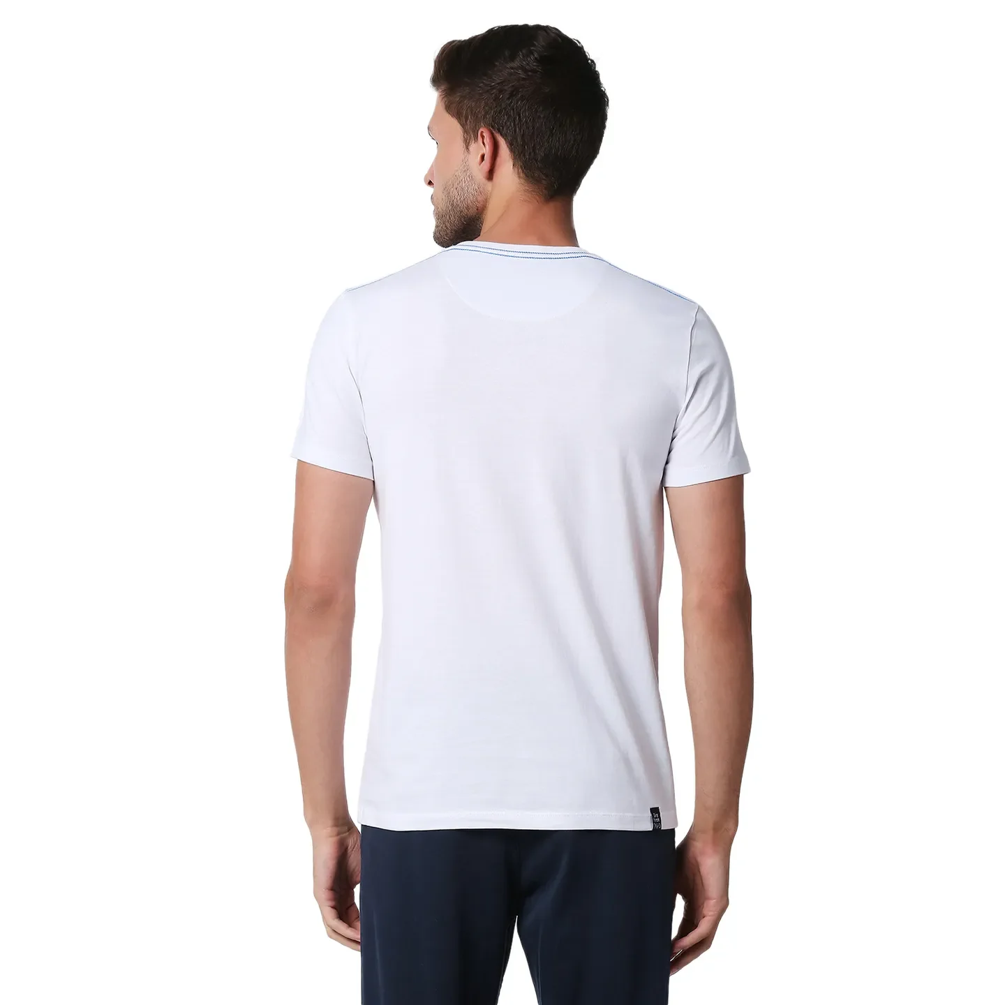 White Regular Fit Men's Short Sleeves T-Shirt by Being Human Clothing - Image 4