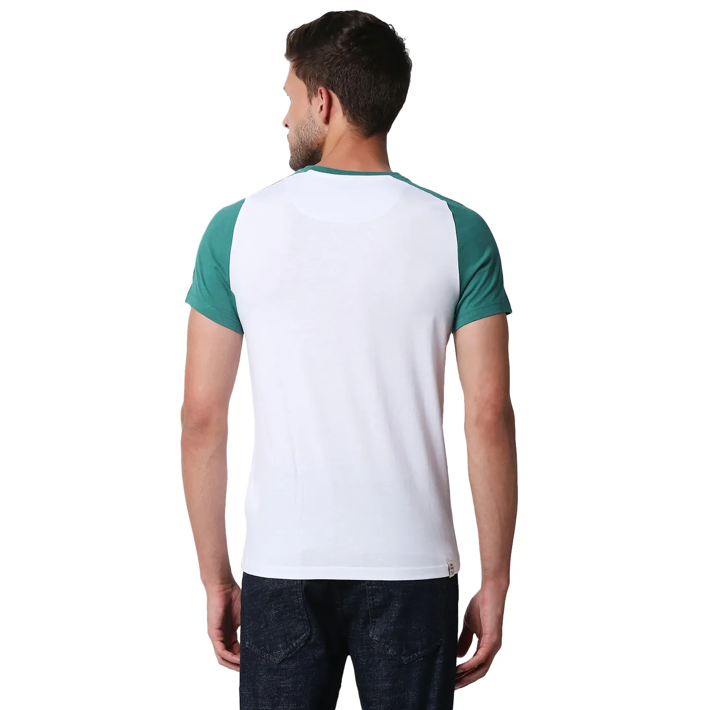 White Regular Fit Men's Short Sleeves T-Shirt by Being Human Clothing - Image 4