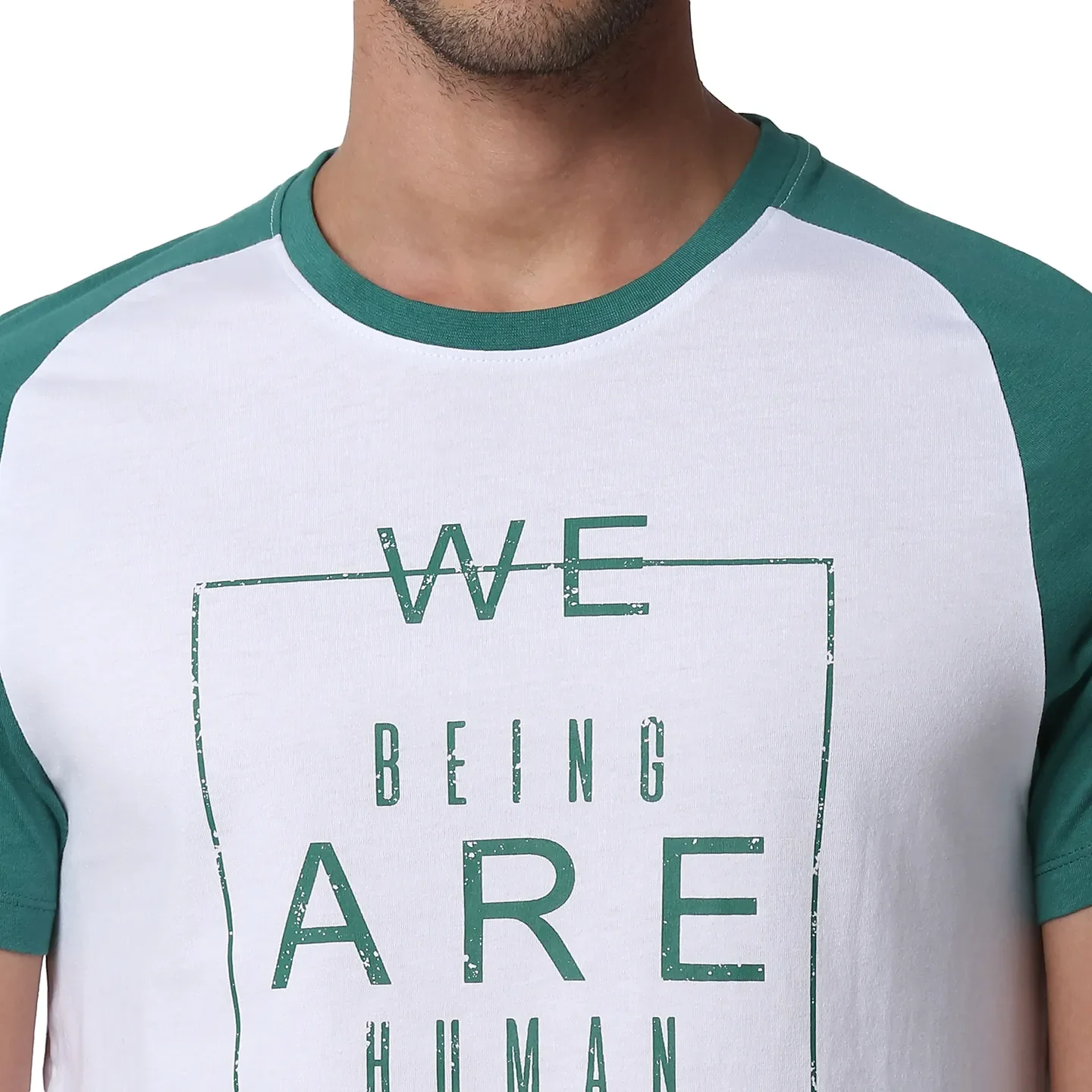 White Regular Fit Men's Short Sleeves T-Shirt by Being Human Clothing - Image 5