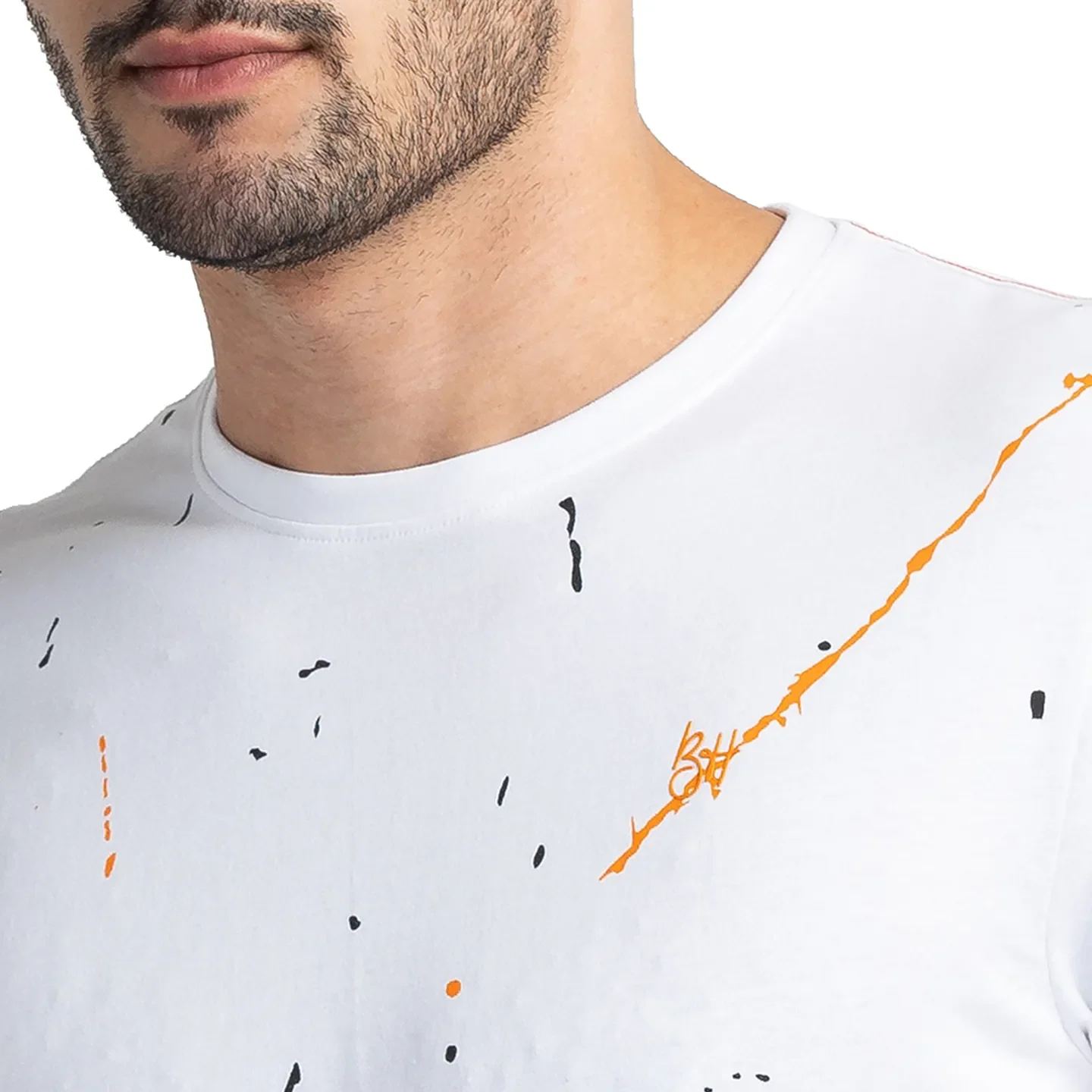 White Regular Fit Men's Short Sleeves T-Shirt by Being Human Clothing - Image 5
