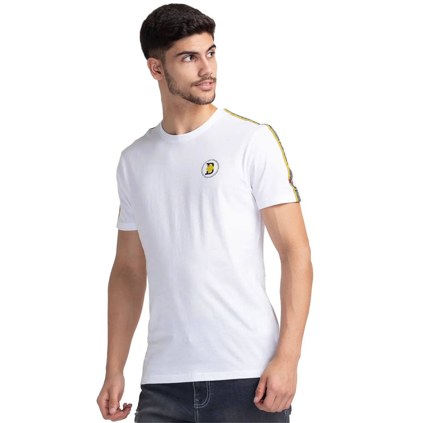 White Regular Fit Men's Short Sleeves T-Shirt by Being Human Clothing - Image 4